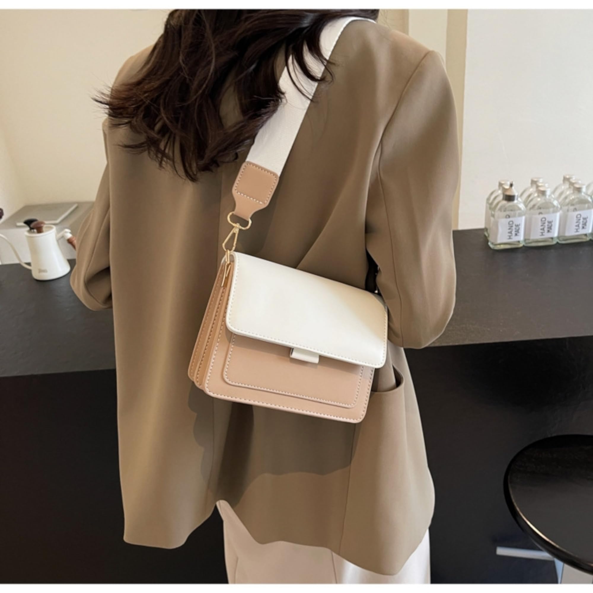 Stylish SANTORINI Women's Crossbody Sling Bag - Compact NYC-Inspired Shoulder Purse for Everyday Use, Travel & Work Essentials