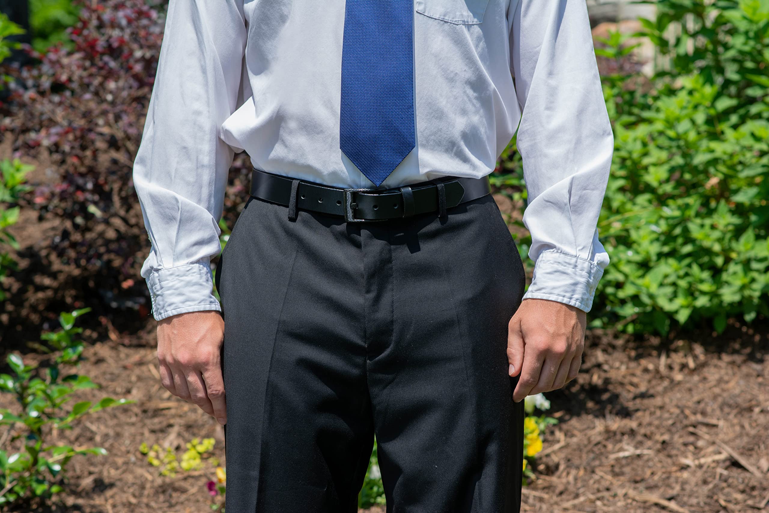 Premium Solid Leather Belt with Carbon Fiber Buckle - USA Made, TSA Friendly, Nickel Free | Stylish & Durable for Business, Travel & Everyday Wear
