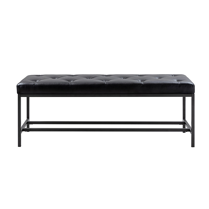 Johannes Upholstered Bench - Stylish Storage Ottoman with Tufted Cushion, Modern Entryway Bench for Bedroom, Living Room & Hallway - Perfect for Seating, Storage & Home Decor