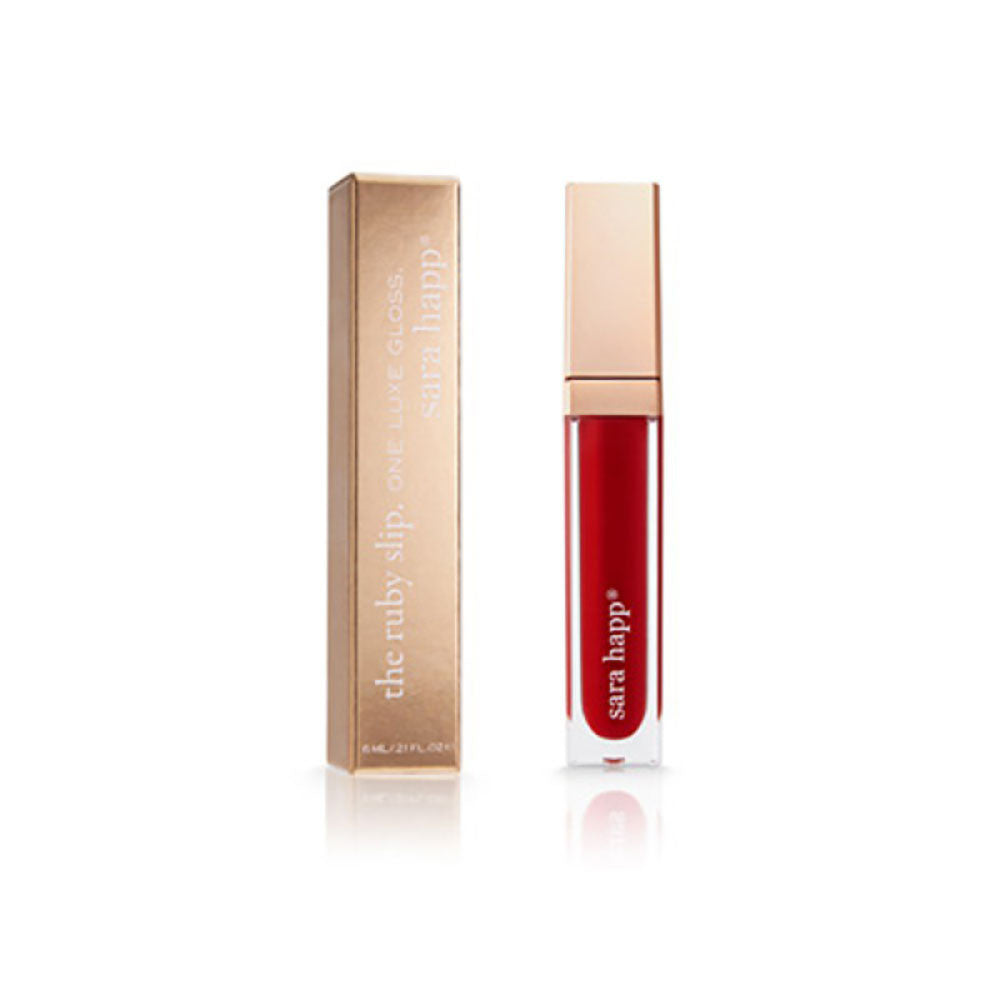 Sara Happ The Ruby Slip One Luxe Gloss - Hydrating Lip Gloss for Women, Long-Lasting Shine & Moisture, Perfect for Daily Wear & Special Occasions