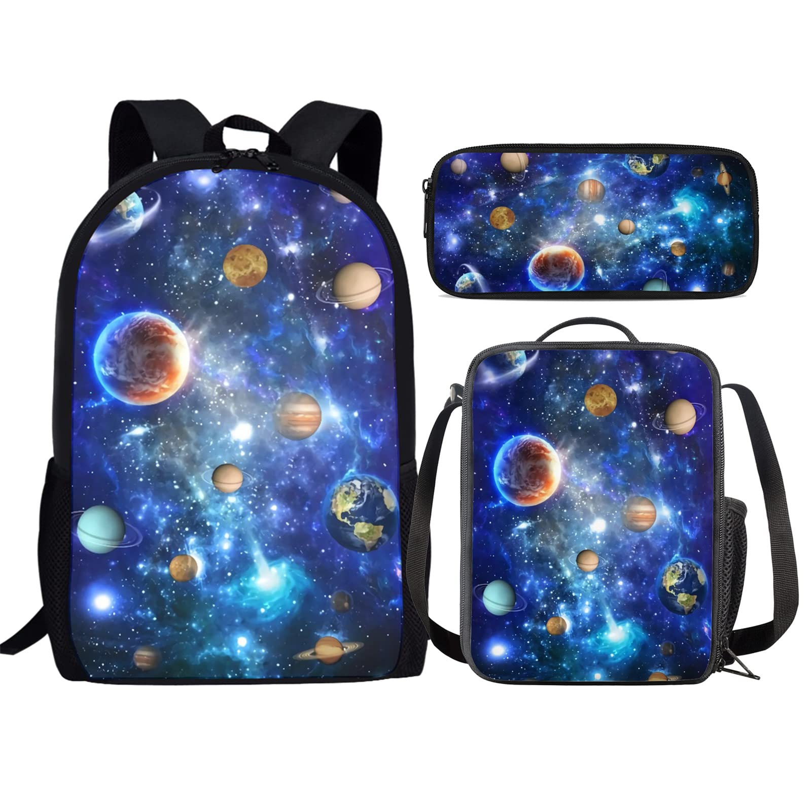 3-Piece Kids School Backpack Set with Lunch Pouch & Pencil Case for Boys and Girls - Durable Backpack for School, Travel, and Outdoor Activities | PZZ BEACH Collection