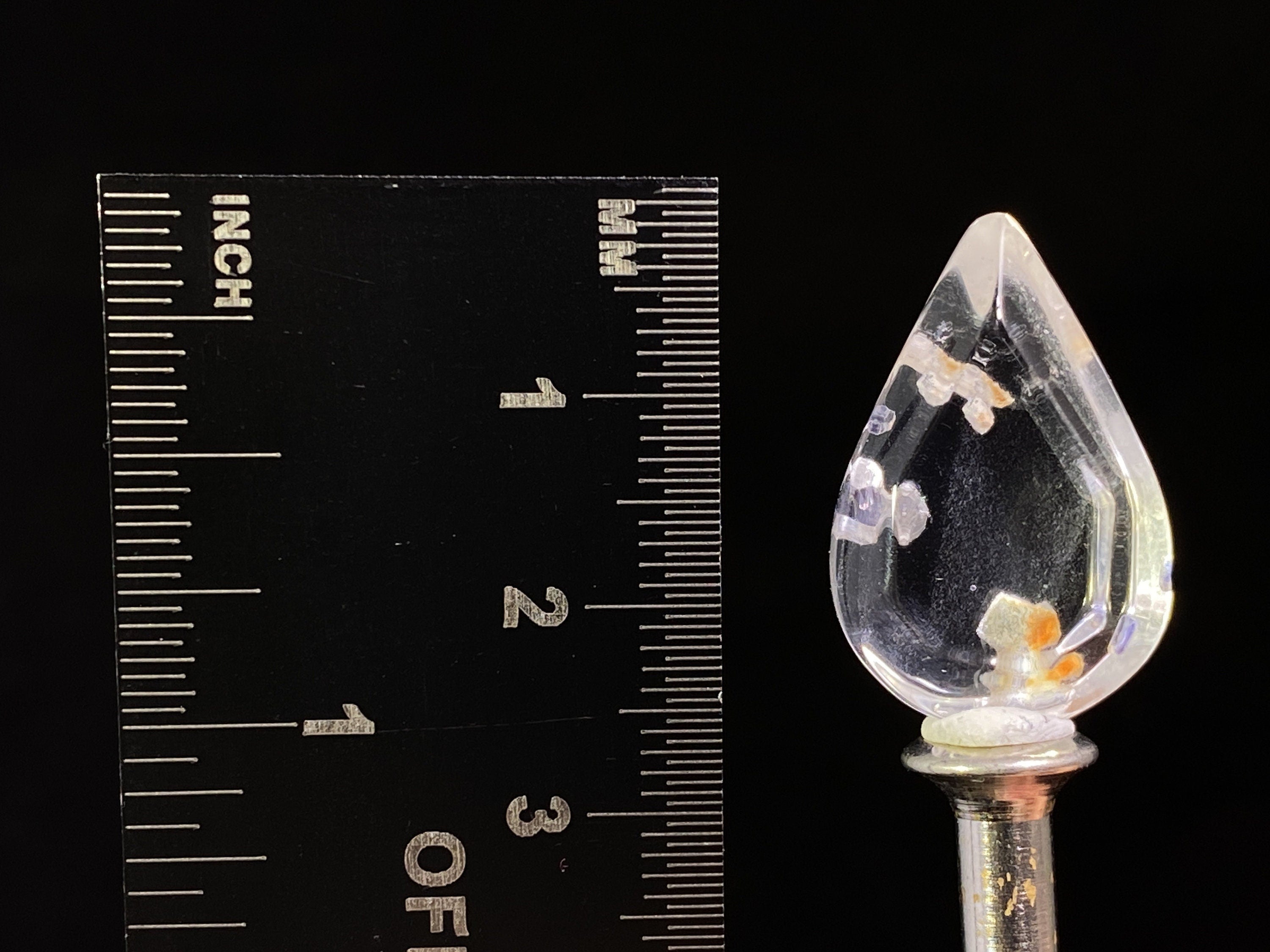 Natural Fluorite in Clear Quartz Cabochon - Rare Gemstone for Jewelry Making, Healing Crystals (47480) - Perfect for Pendants, Rings & Spiritual Healing