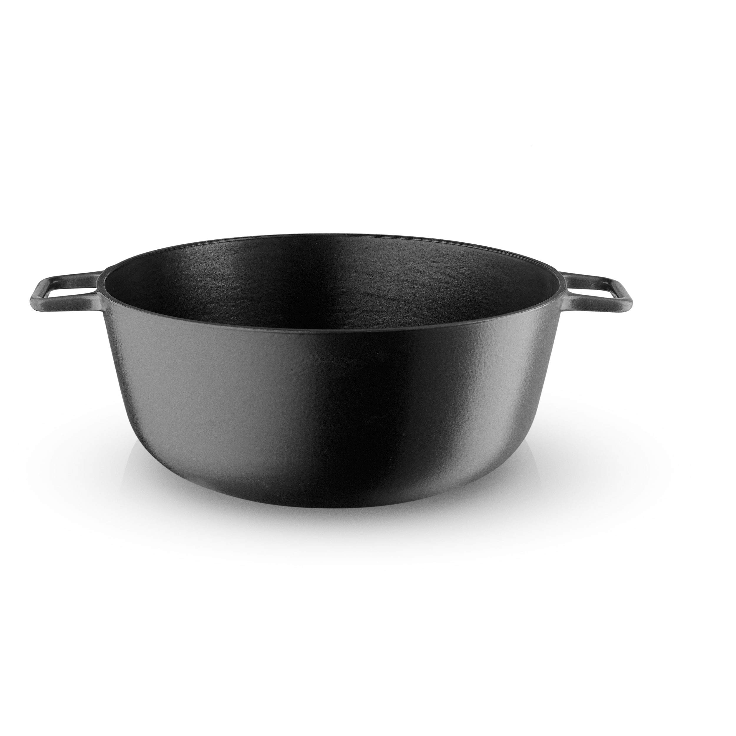 Eva Trio Cast Iron Roasting Pot - 8L (32cm) Dutch Oven for Slow Cooking, Braising & Baking - Perfect for Soups, Stews & Bread Making