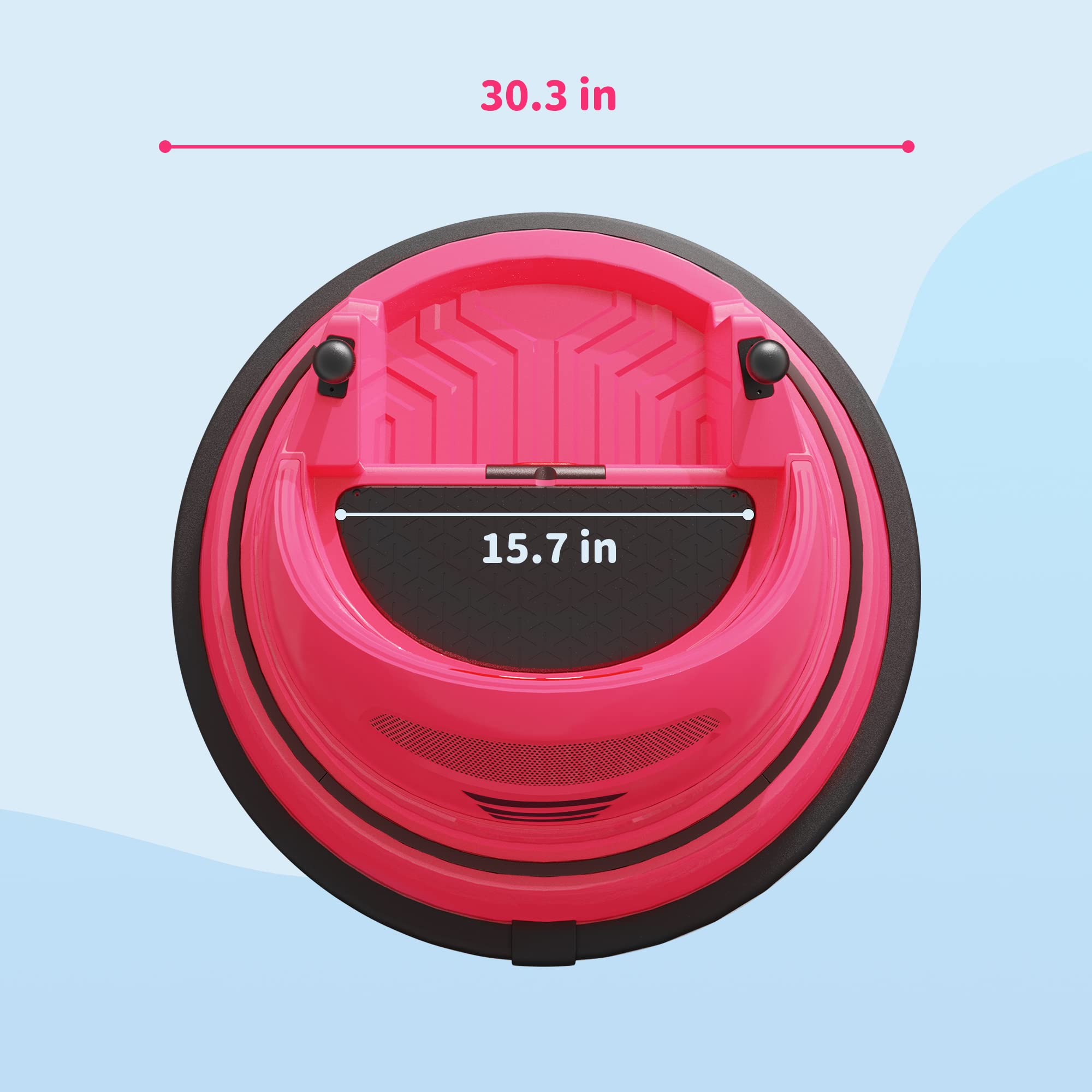 ROOMTEC 12V Kids Ride On Bumper Car with Remote Control - Safe & Certified Electric Toy Car for Toddlers 1-3 Years Old | Flashing LED Lights, Music & 360° Spin | Perfect Birthday Gift for Boys & Girls (Pink) - Indoor & Outdoor Play, Backyard Fun, Party Entertainment