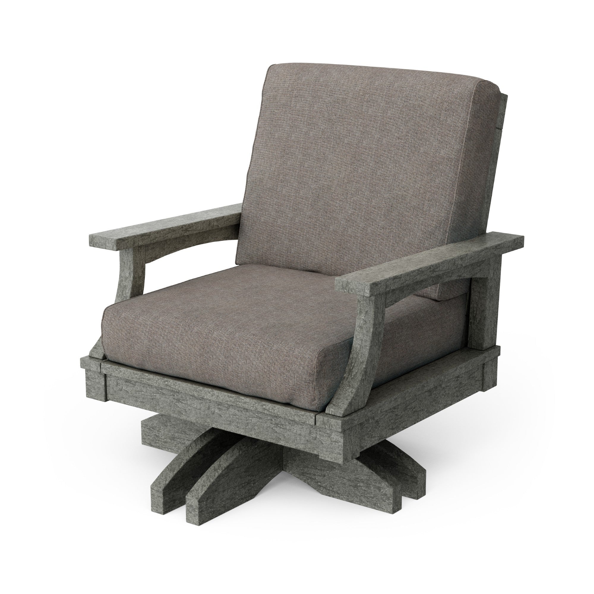 Heritage Deep Seating Swivel Chair - 360° Rotating Patio Lounge Chair with Cushions, Weather-Resistant Outdoor Furniture for Garden, Poolside & Backyard Relaxation