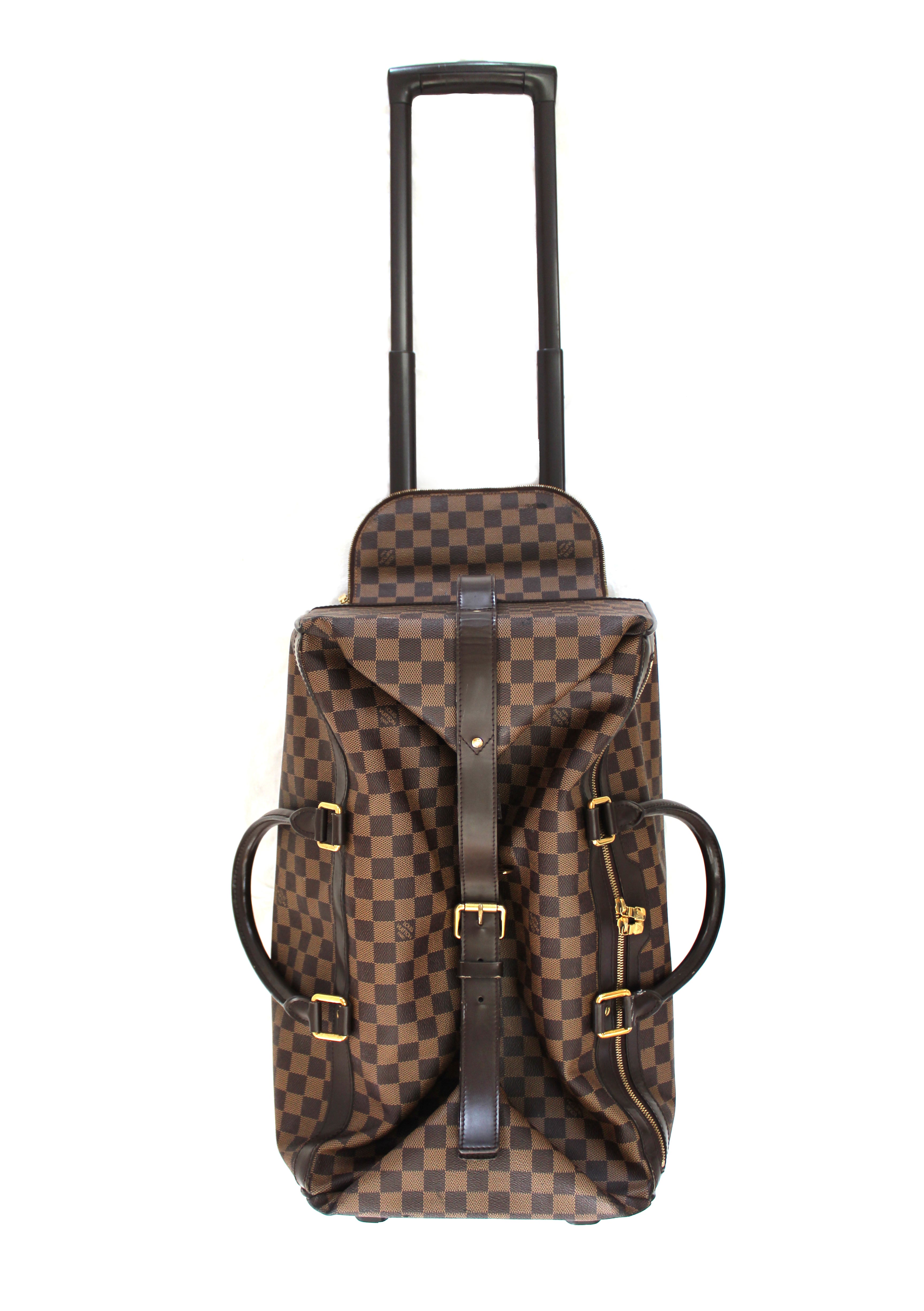 Authentic Louis Vuitton Damier Ebene Neo Eole 50 Suitcase - Luxury Travel Luggage for Business Trips & Vacations - Durable Spinner Carry-On with TSA Lock