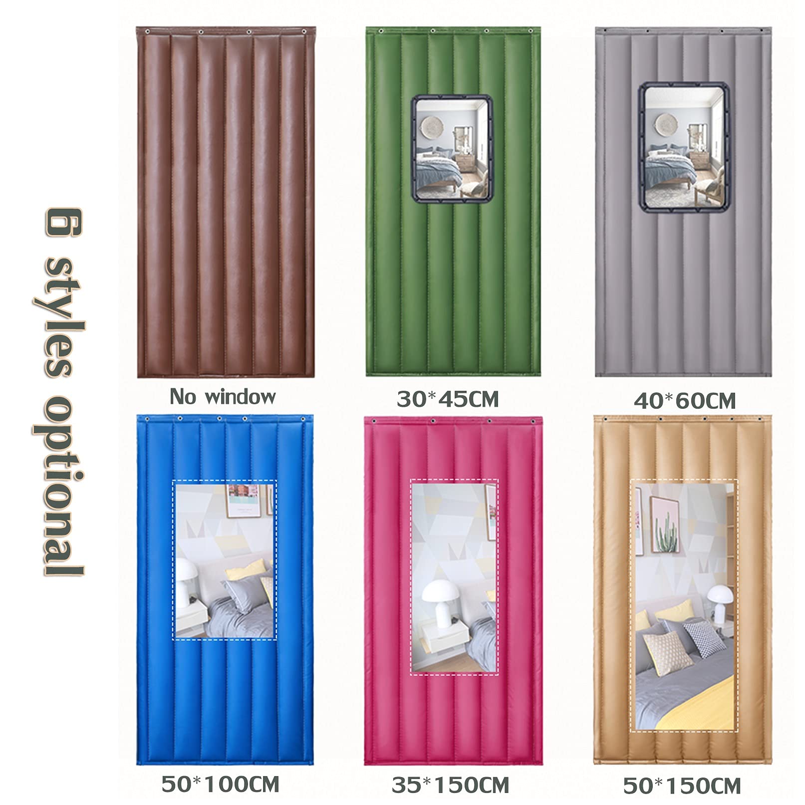 Soundproof Door Curtains - Thermal Insulated PU Noise Reduction Blanket for Garage, Front Door, Bedroom & Kitchen | Windproof & Energy Efficient for Basement, Patio & Entrance | Perfect for Home, Office & Commercial Spaces