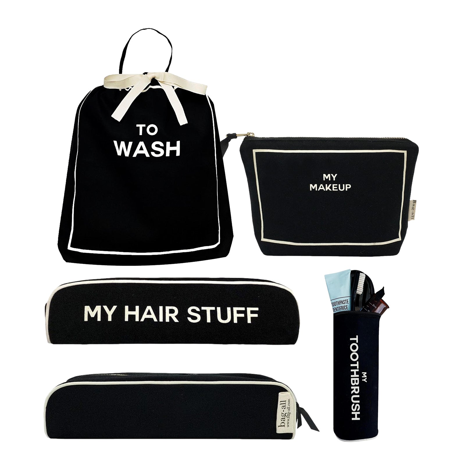 Best Travel & Home Gift Set - 4-Piece Black Essentials for Traveling, Camping & Daily Use