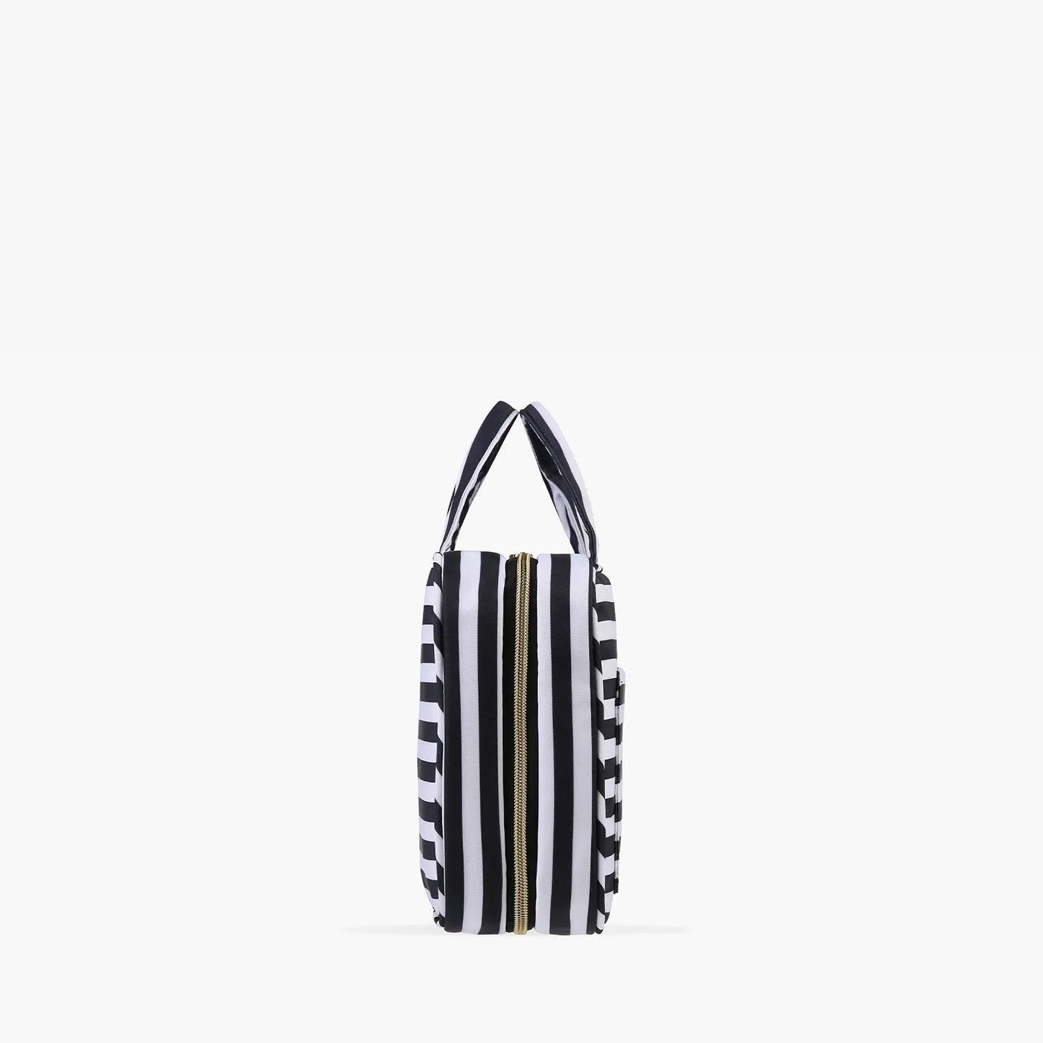 Bonchemin Stripes Space Saver Toiletry Bag - Waterproof Hanging Travel Cosmetic Organizer for Women & Men - Perfect for Camping, Gym, Business Trips