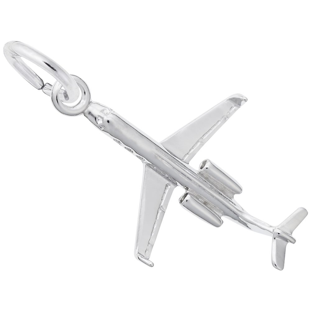 Airplane Regional Charm - Sterling Silver Travel Jewelry Pendant for Bracelets & Necklaces - Perfect for Travel Lovers & Aviation Enthusiasts