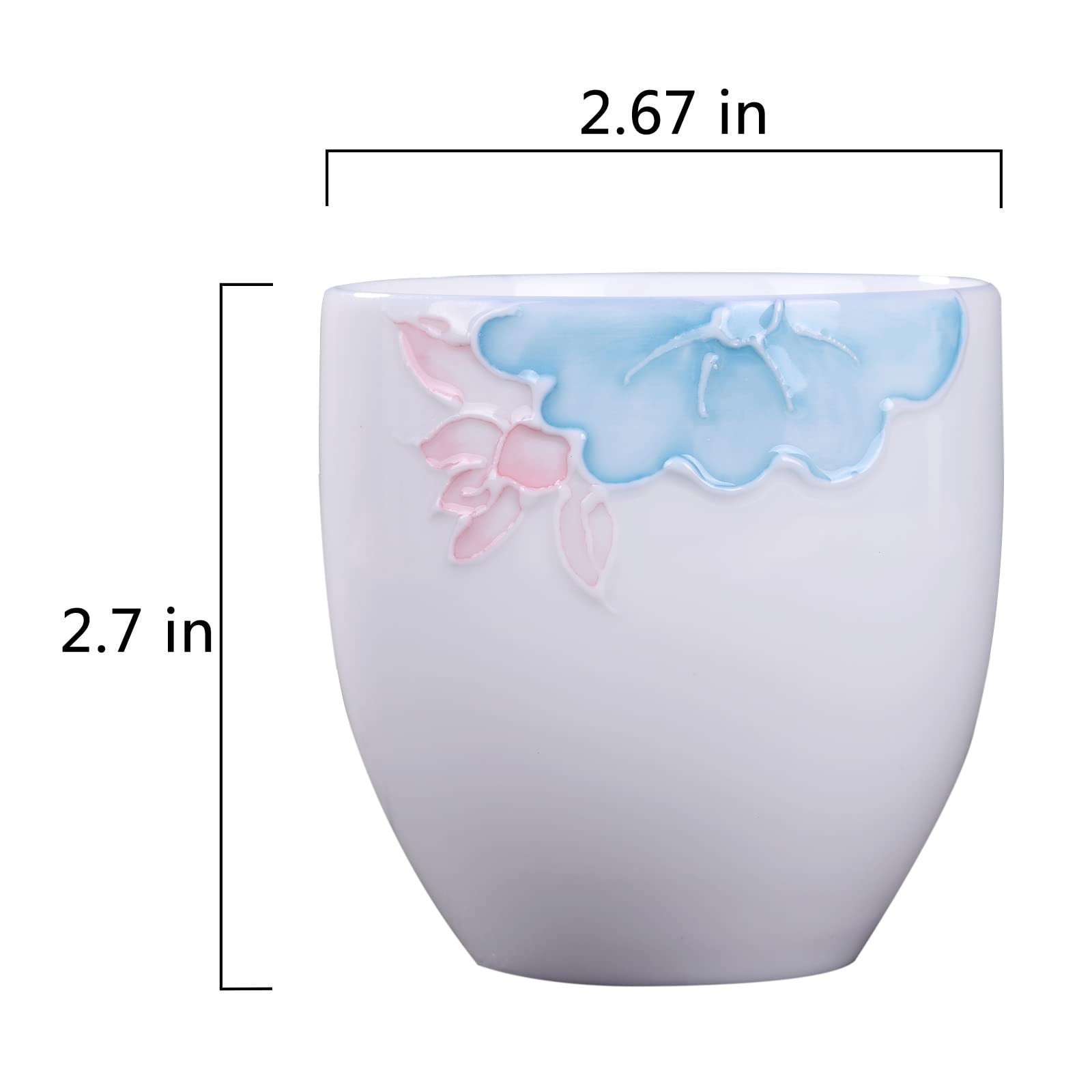 Premium 5oz Porcelain Espresso Cups Set of 6 - Elegant Mini Coffee Mugs & Demitasse Cups for Tea, Latte, Milk - Perfect for Home, Office & Cafe Use