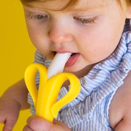 Baby Banana Infant Toothbrush - Soft Bristle Teething Toothbrush for Babies 0-24 Months, BPA-Free & Easy to Hold - Perfect for Soothing Sore Gums & Early Dental Care