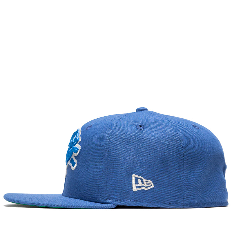 New Era Detroit Lions 59FIFTY Fitted Cap - Indigo Blue Snapback Hat for NFL Football Fans & Streetwear Style