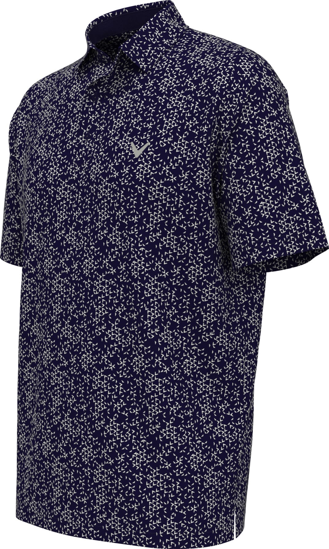 Men's Chevron Print Golf Polo Shirt - Breathable & Moisture-Wicking Performance Top for Golf, Casual Wear & Outdoor Activities