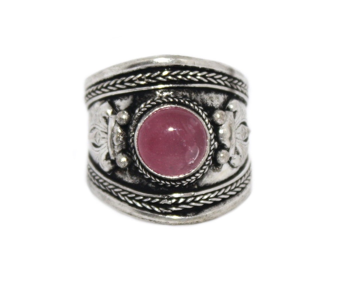 Adjustable Rose Quartz Ring for Women - Yoga, Meditation & Healing Crystal Jewelry - Perfect for Stress Relief, Chakra Balancing & Spiritual Wellness