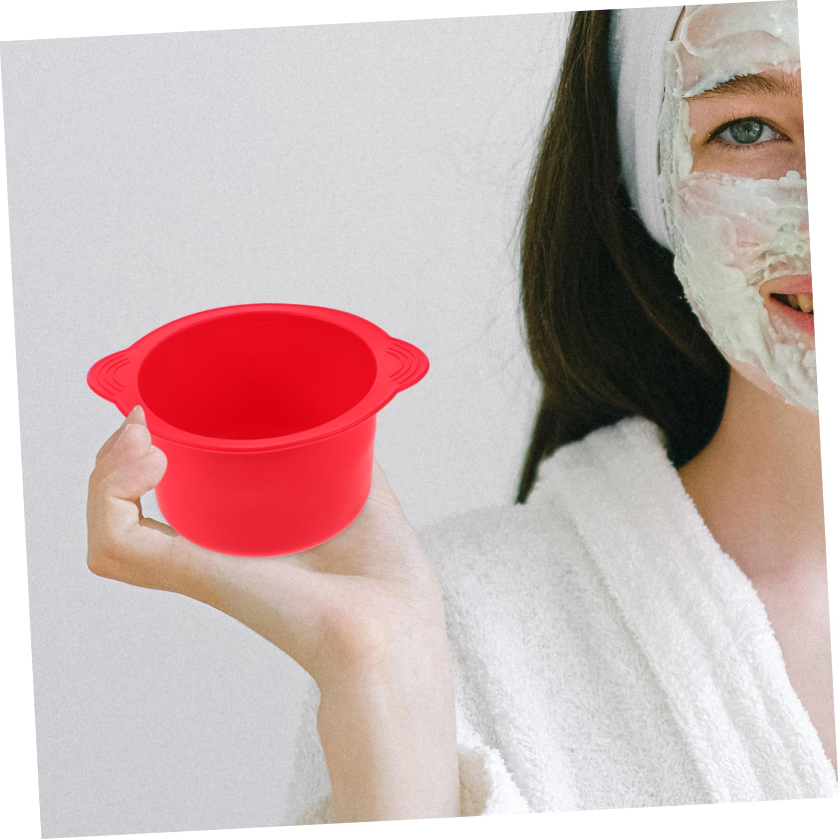 FRCOLOR Red Wax Warmer Replacement Bowl - Silicone Wax Melting Bowl for Hair Removal, Reusable Wax Warmer Liner for Professional & Home Use - Perfect for Salon, Spa & DIY Beauty Treatments