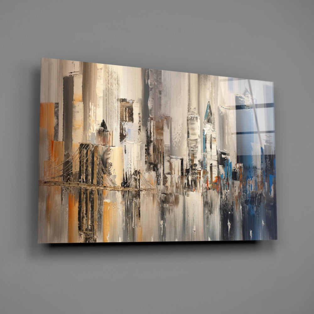 City Skyline Wall Art - Modern Urban Landscape Canvas Print for Home & Office Decor | Perfect for Living Room, Bedroom, or Workspace