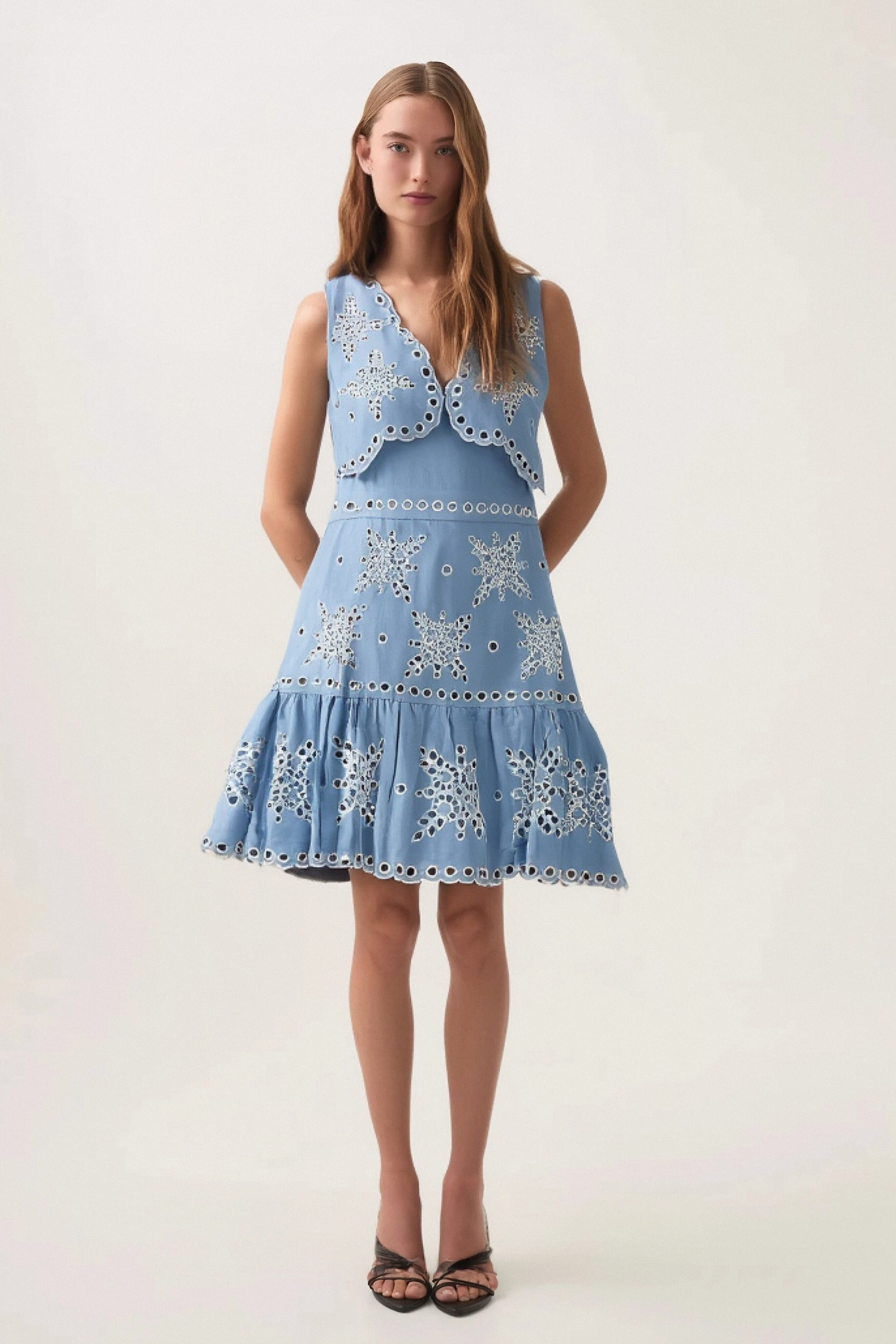Holly Broderie Anglaise Mini Dress - Floral Embroidered Summer Dress for Women | Perfect for Beach Vacations, Garden Parties & Date Nights