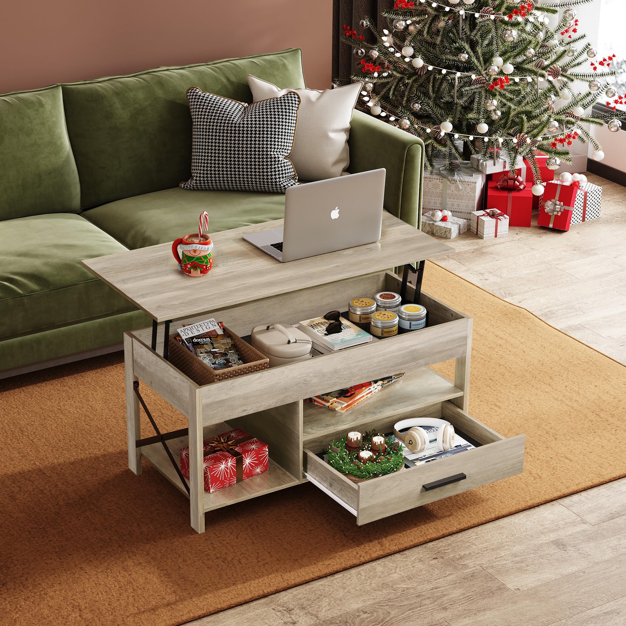 Lift Top Coffee Table with Storage - 39
