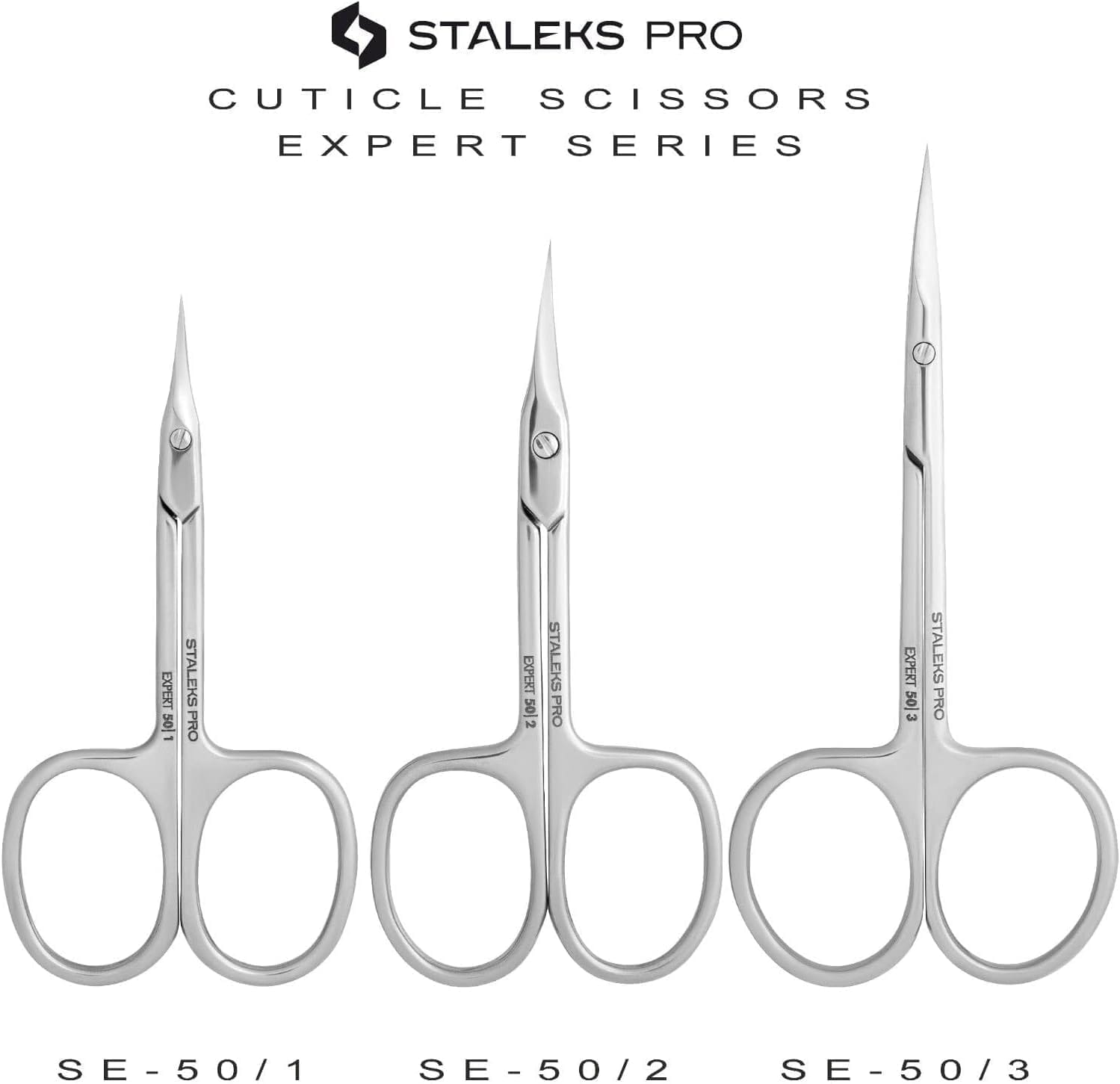 Staleks Professional Cuticle Scissors EXPERT 50 TYPE 2 - Precision Nail Care Tool for Manicure & Pedicure | Salon & Home Use
