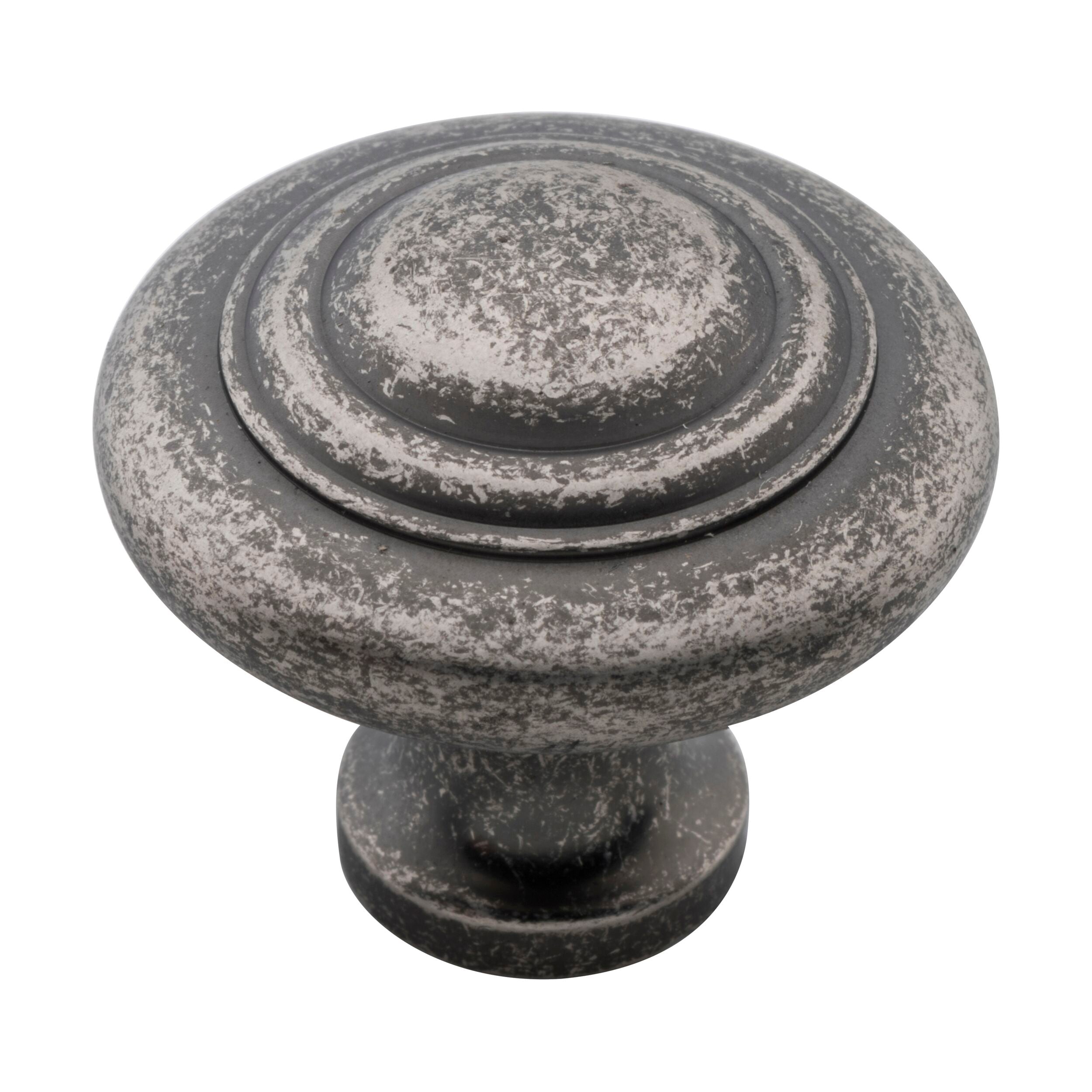 6438 Domed Rumbled Nickel Cabinet Knob - D38xP35mm - Perfect for Kitchen Cabinets, Dressers & Furniture Hardware Upgrade