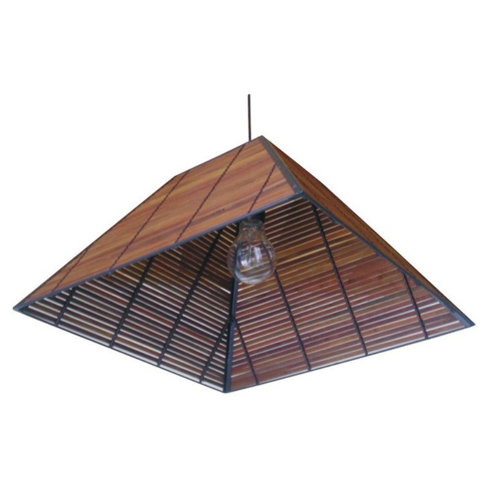 9 Inch Red Yamanote Japanese Ceiling Lantern - Traditional Asian Home Decor for Living Room, Bedroom & Outdoor Spaces