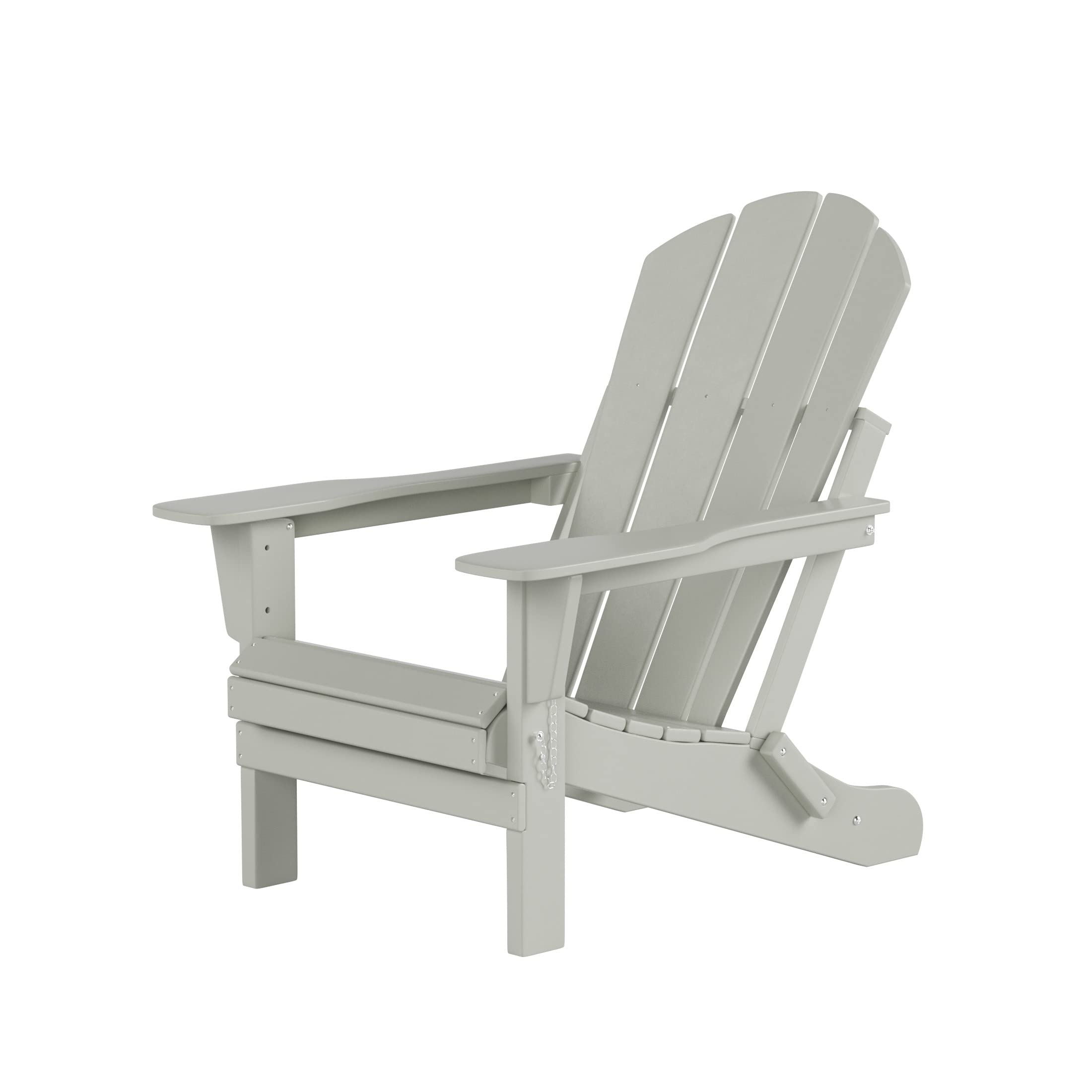 HDPE Adirondack Chair Set with Ottoman & Table - Outdoor Patio, Garden, Backyard Furniture