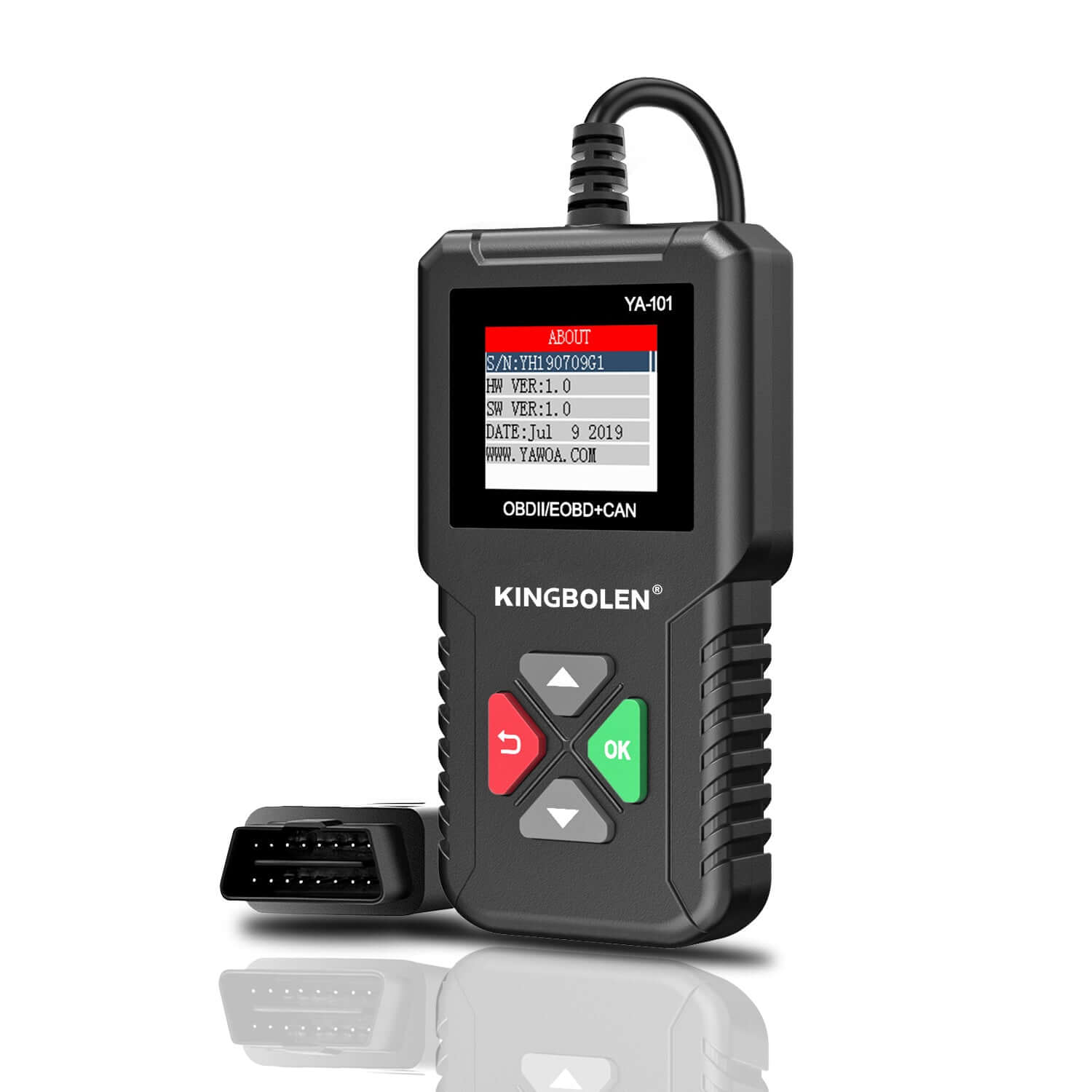 KINGBOLEN® YA101 OBD2 Scanner - Professional Car Diagnostic Tool for Check Engine Light, Read & Clear Fault Codes - Perfect for DIY Auto Repair & Vehicle Maintenance