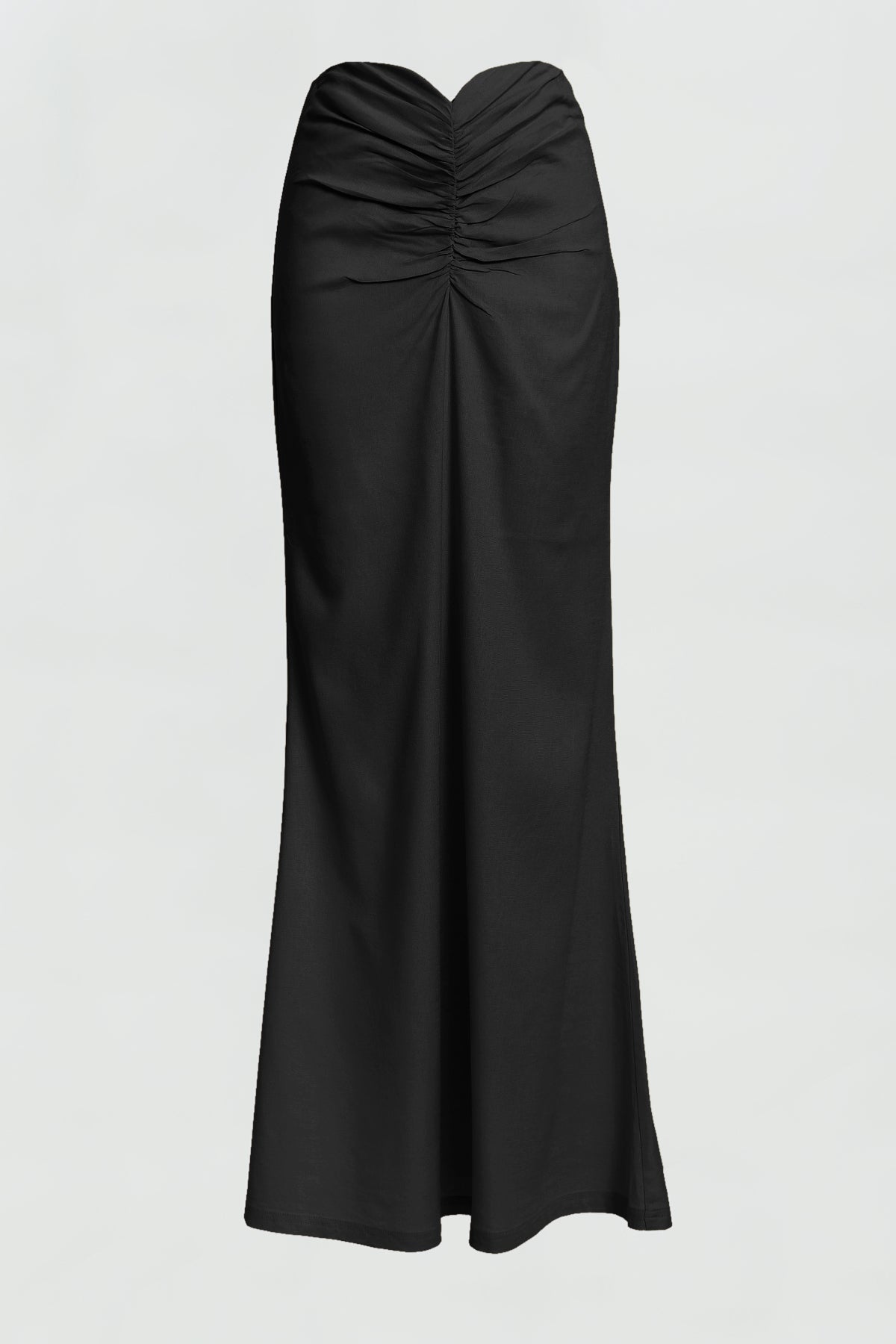 Bella Linen Maxi Skirt for Women - Flowy Long Skirt with Side Slit - Soft Breathable Fabric - Black - Perfect for Beach, Vacation & Summer Outfits