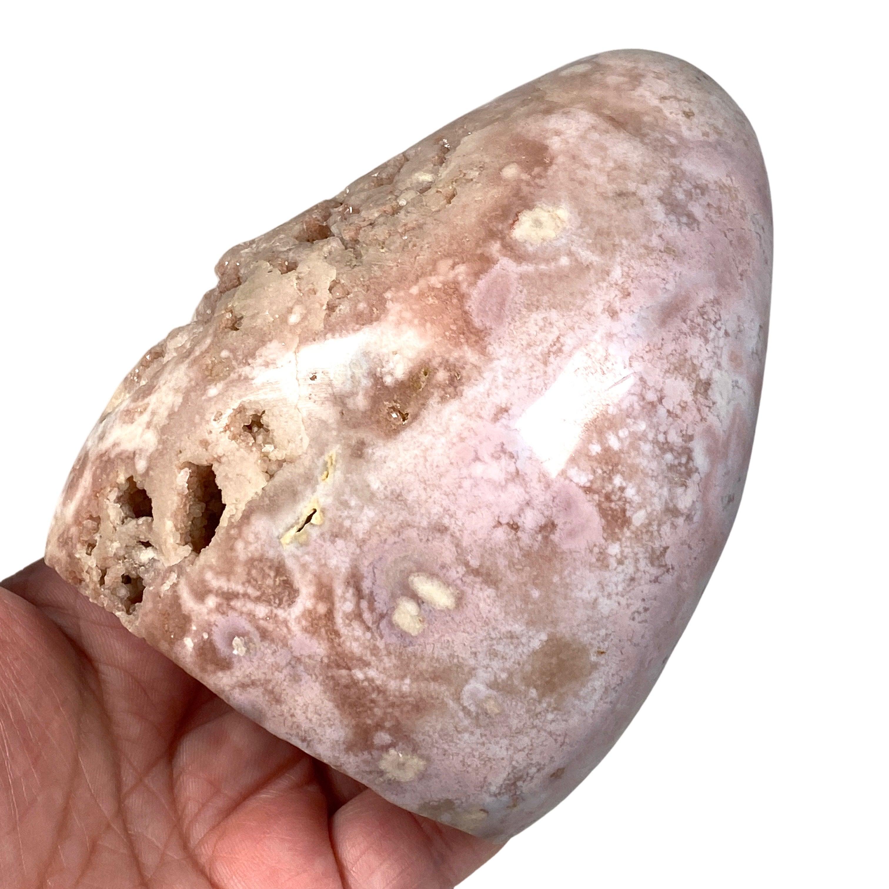 Natural Pink Amethyst Flower Agate Freeform Stone - Healing Crystal for Meditation, Yoga & Home Decor - Unique Spiritual Gift for Women