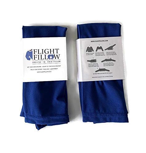 Royal Blue Memory Foam Travel Neck Pillow for Airplane - Washable & Hypoallergenic Flight Pillow for Long Flights - Compact & Supportive Travel Accessories - Perfect for Business Trips, Road Trips and Camping