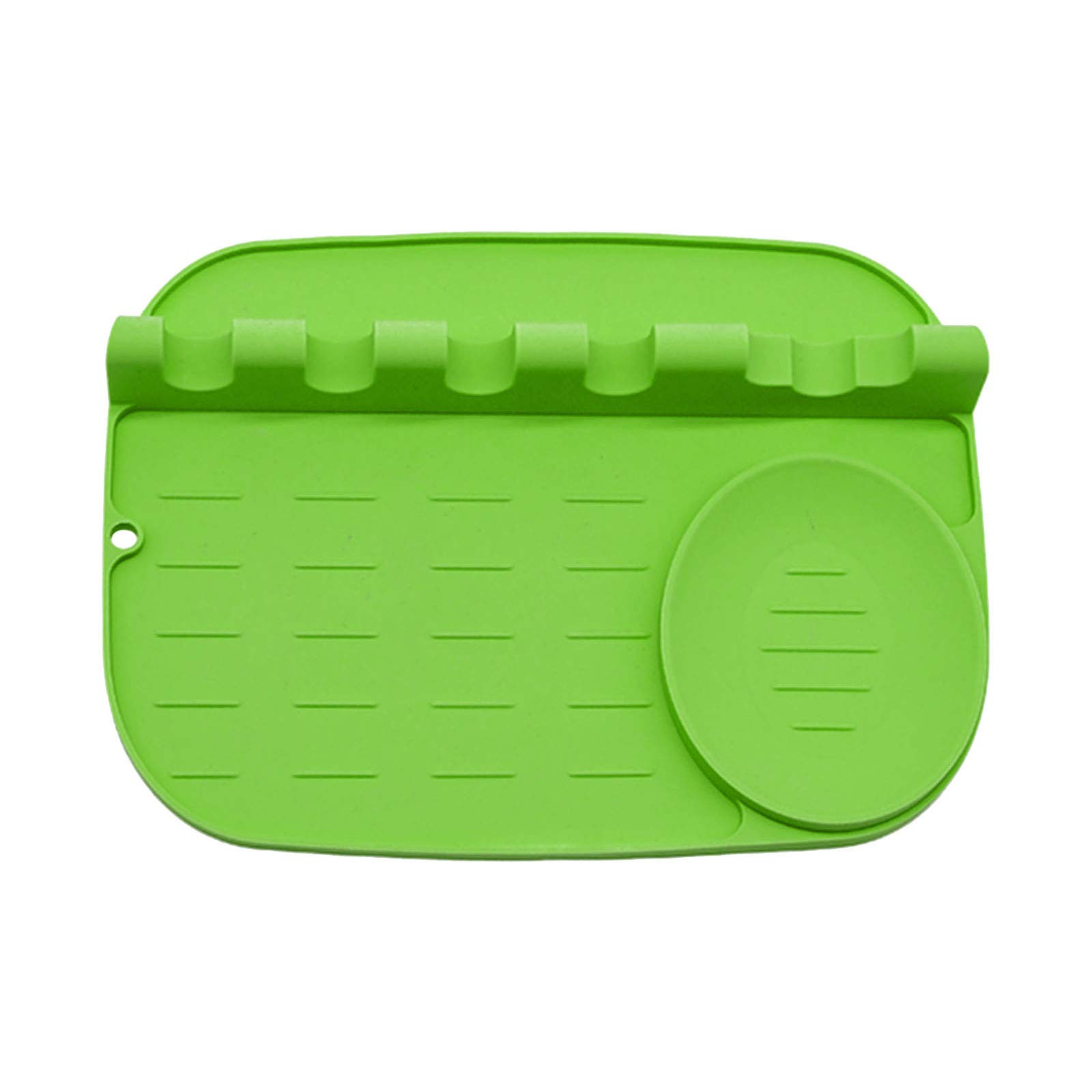 Upgraded Silicone Spoon Rest with Drainboard - Kitchen Utensil Organizer, Dish Drying Rack for Efficient Cooking and Dining Bar Setup