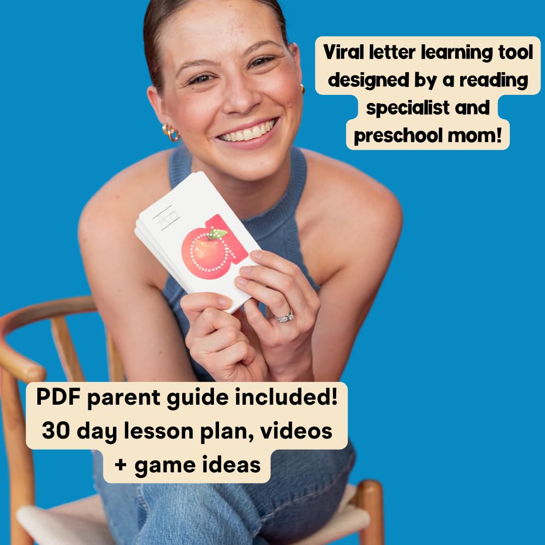 Lit Letters Flash Cards – Official Lit to Lead Alphabet Learning Tool | Learn Letter Sounds 2X Faster with Embedded Pictograph Mnemonics | Perfect for Preschool & Kindergarten Phonics Practice at Home or Classroom
