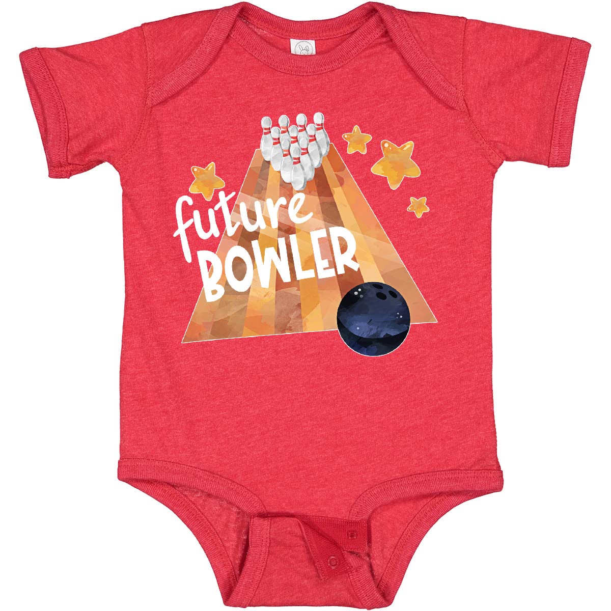 Inktastic Future Bowler Bowling Ball and Pins Baby Bodysuit - Cute Infant Outfit for Bowling Fans, Baby Shower Gift, and Family Bowling Events