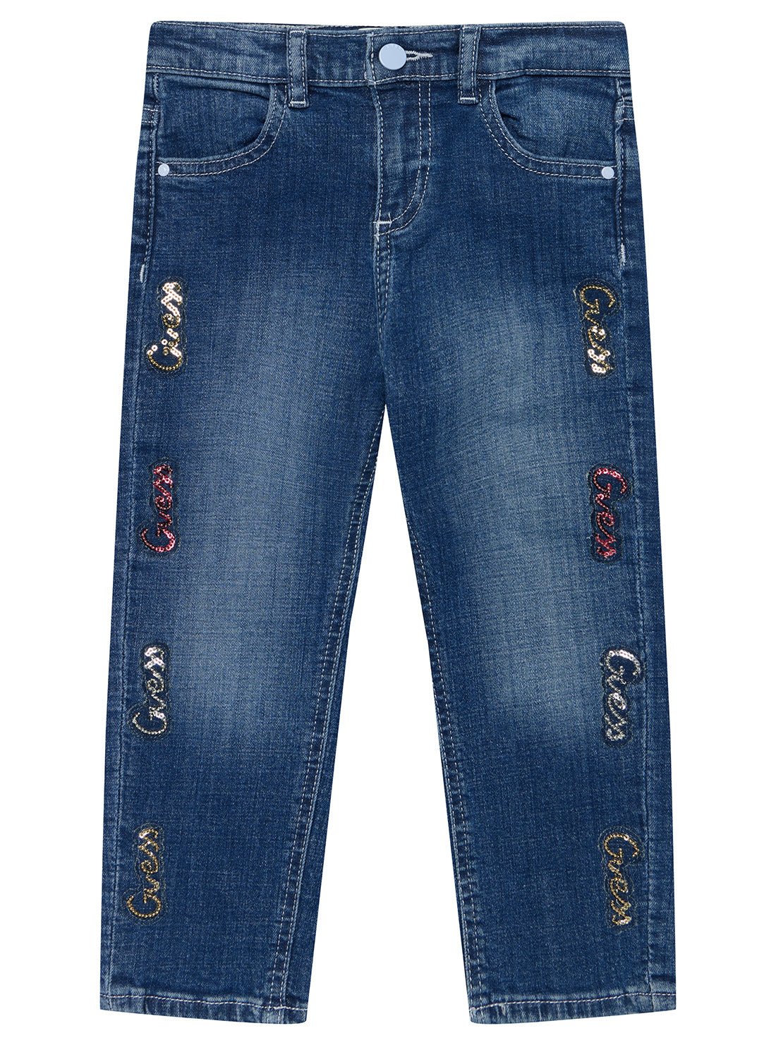 Blue Denim Straight Leg Jeans for Women - Classic 5-Pocket Design, Comfortable Mid-Rise Fit (Size 2-7) | Perfect for Casual Wear, Office Outfits and Weekend Errands