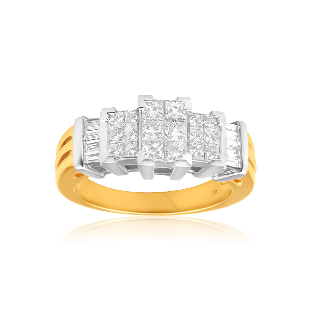 14K Yellow Gold 'Eminence' Diamond Ring - 1 Carat Total Weight | Elegant Wedding Band & Anniversary Gift for Women