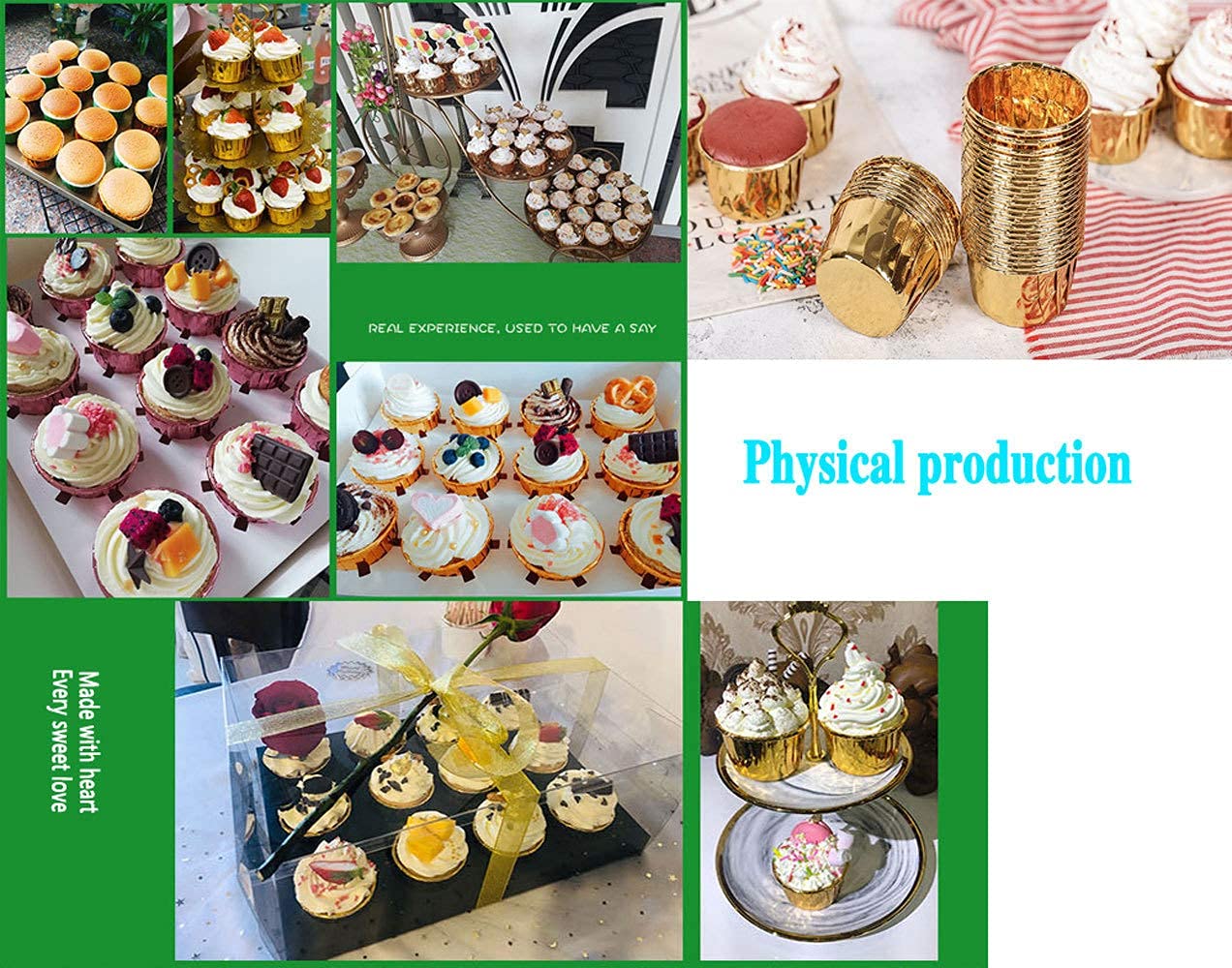 50Pcs Disposable Aluminum Foil Cupcake Liners & Muffin Baking Cups - Perfect for Home Baking, Party Desserts, and Professional Pastry Making