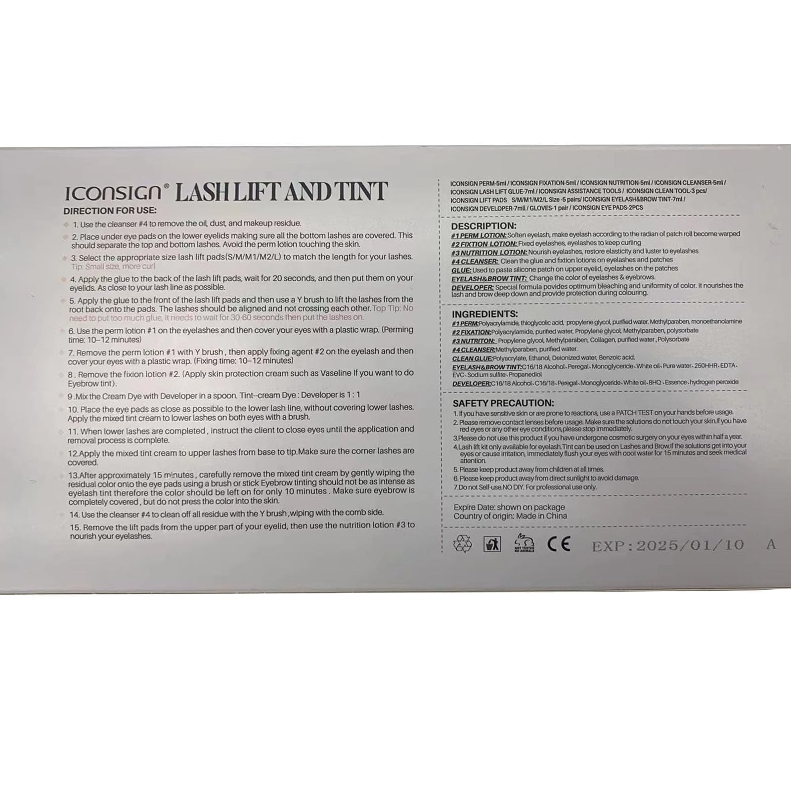 Professional Lash Lift & Brow Lamination Kit - 4-in-1 Eyelash Perm & Eyebrow Curling Set with Coffee Tint - Salon & Home Use for Natural-Looking Lashes & Perfect Brows - Perfect for Bridal Makeup, Self-Care & Professional Styling