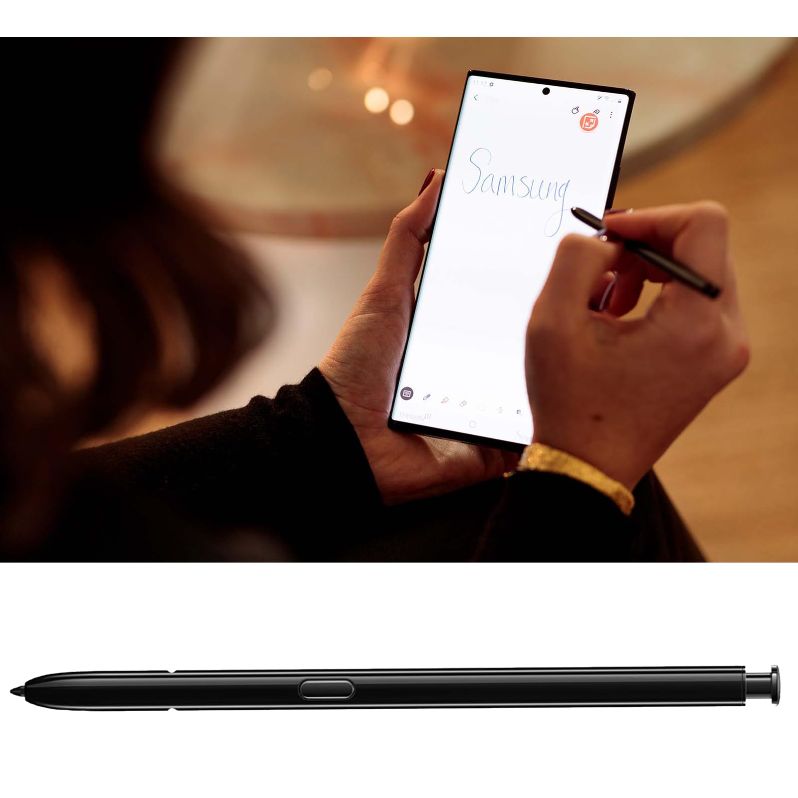 2 Pack Galaxy Note 20 Ultra Stylus Pen Replacement - Compatible with Samsung Galaxy Note 20/Note 20 Ultra 5G (Non-Bluetooth) | Precise Touch S Pen Alternative in Mystic Black | Perfect for Drawing, Note-Taking & Screen Navigation