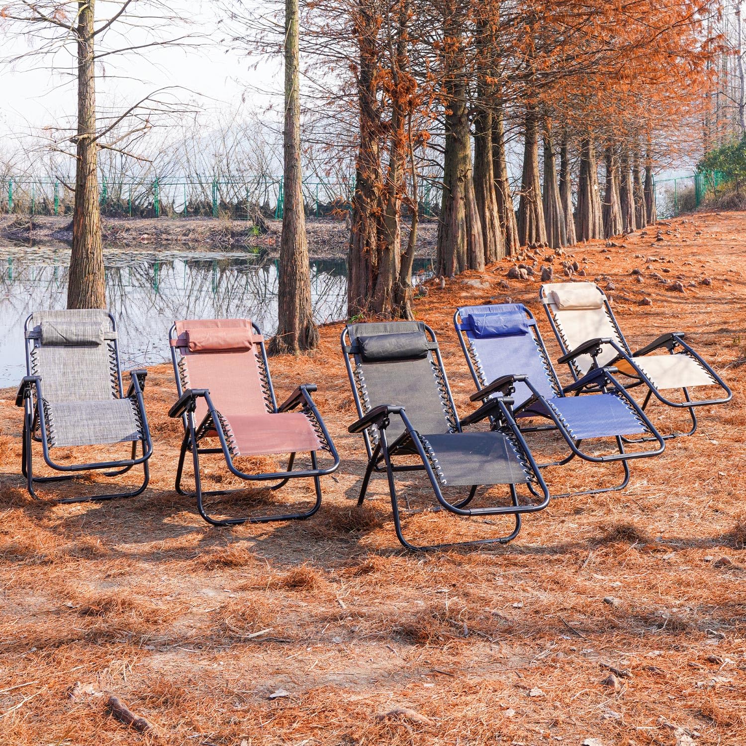 Zero Gravity Folding Reclining Lounge Chair with Pillow - Adjustable Patio Chair with Side Table & Cup Holder - Perfect for Backyard, Poolside, Camping & Office Relaxation (Beige)
