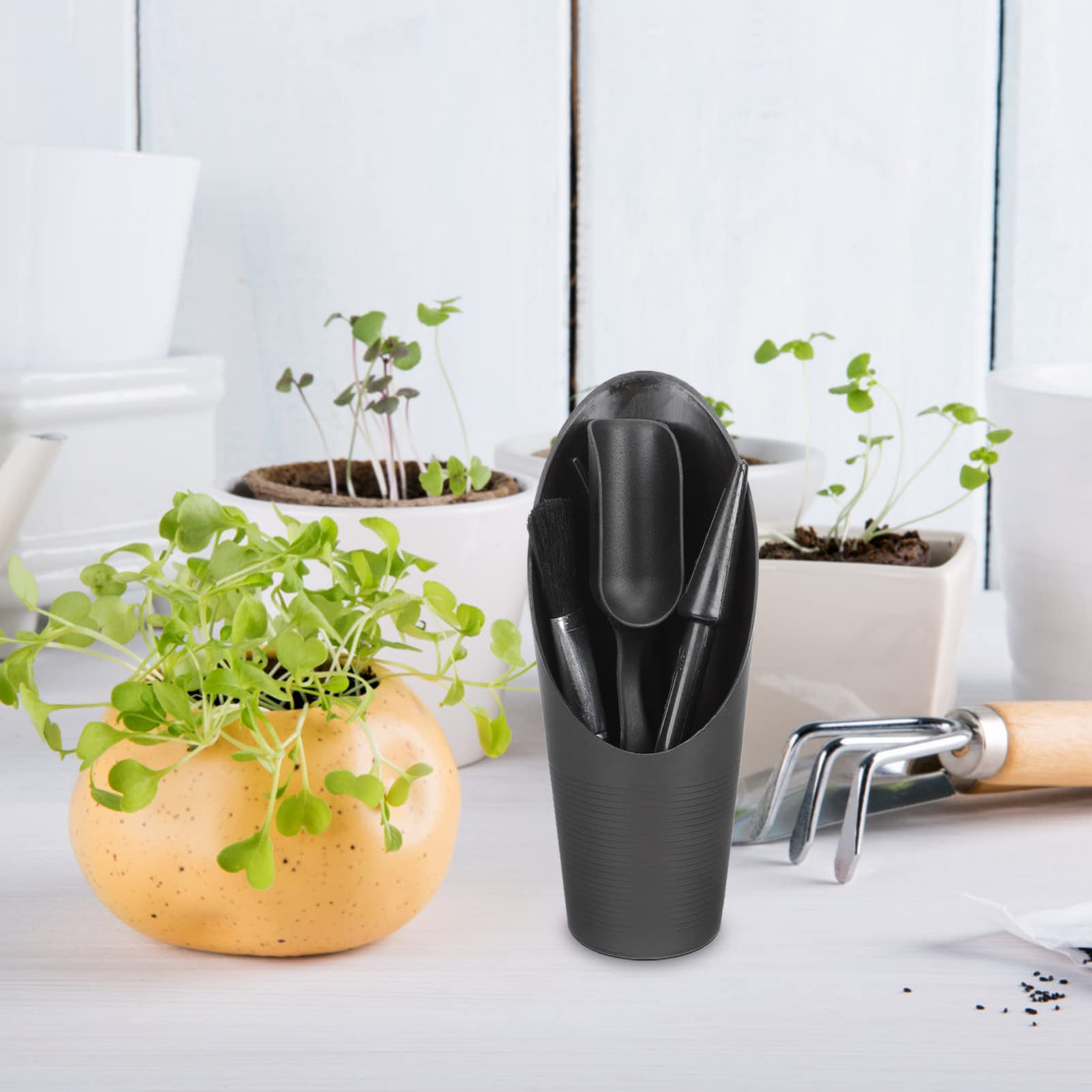 2 Sets Mini Garden Tool Kit for Succulents - Transplanting Tools with Seeder, Risers, Soil Spoons & Buckets - Perfect for Indoor/Outdoor Planting, Gardening Gifts & DIY Miniature Gardens