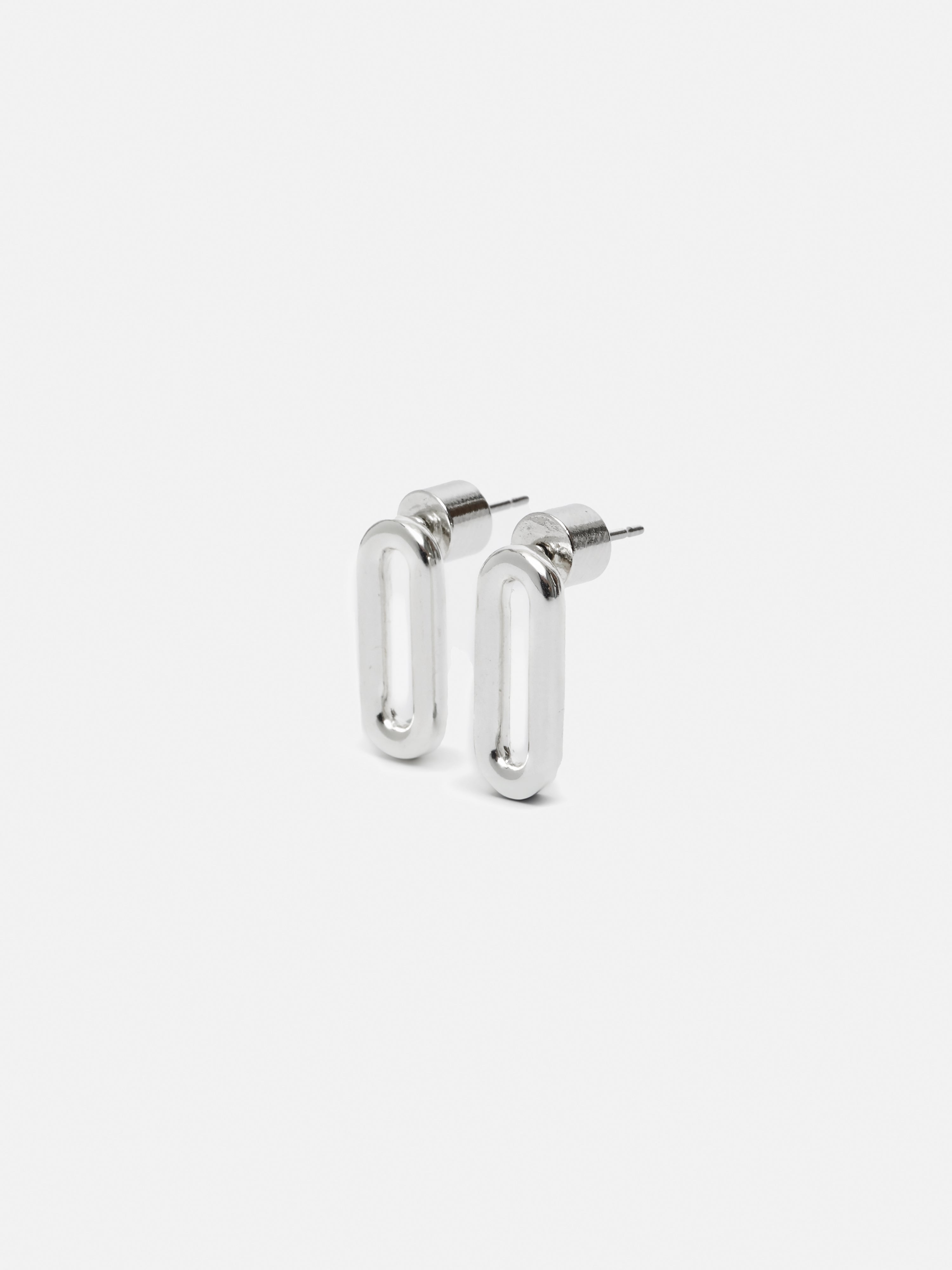 Small Link Stud Earrings in Silver - Minimalist Dainty Jewelry for Women | Perfect for Everyday Wear, Work & Special Occasions