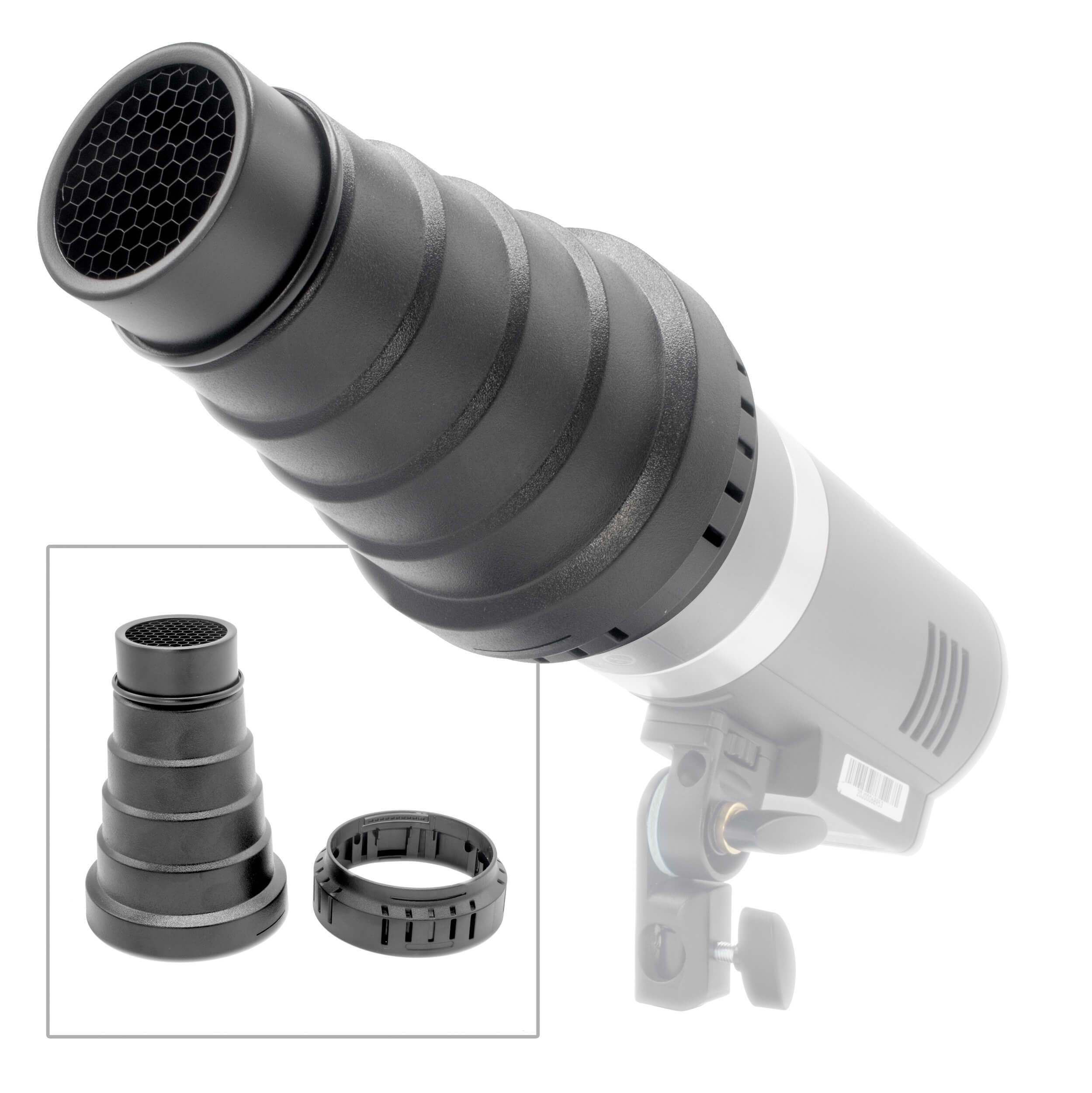 Godox SN-4 Snoot & AD AS Adapter Bundle - Light Modifier for Godox AD300 Pro Flash - Perfect for Studio Photography, Portrait Lighting, and Product Shoots
