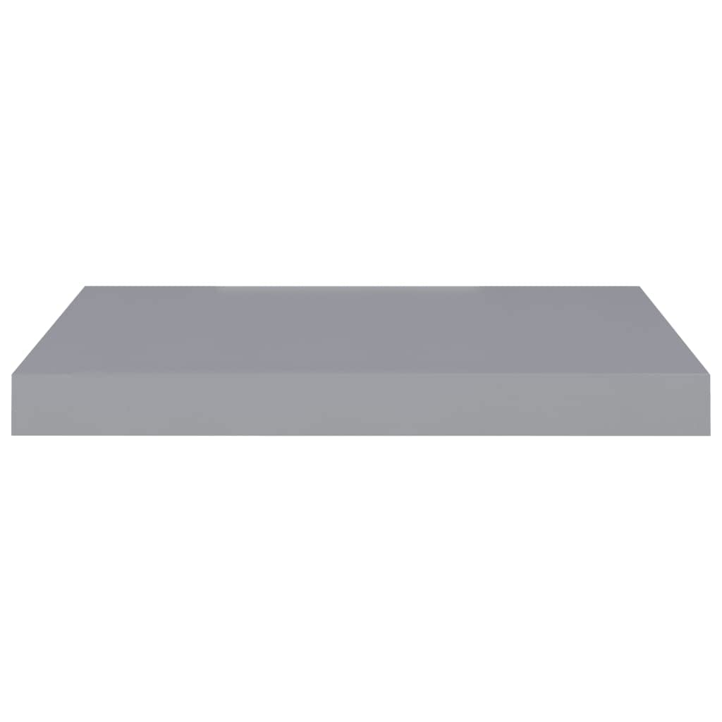 Floating Shelves Wall Mounted - Set of 2 Gray MDF Shelves 19.7