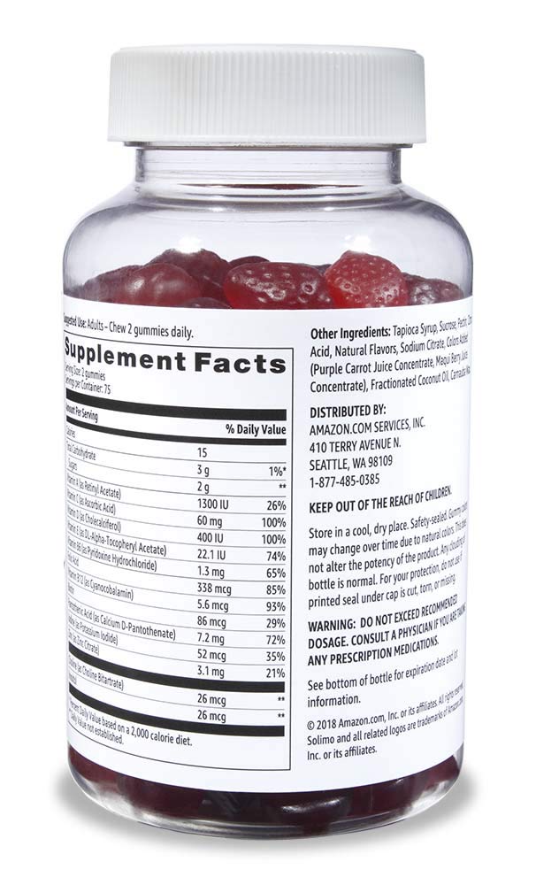 Amazon Basics Adult Multivitamin Gummies (300 Count) & Melatonin Sleep Gummies (120 Count) - Daily Nutrition & Better Sleep Support for Adults - Perfect for Busy Lifestyles & Nighttime Relaxation
