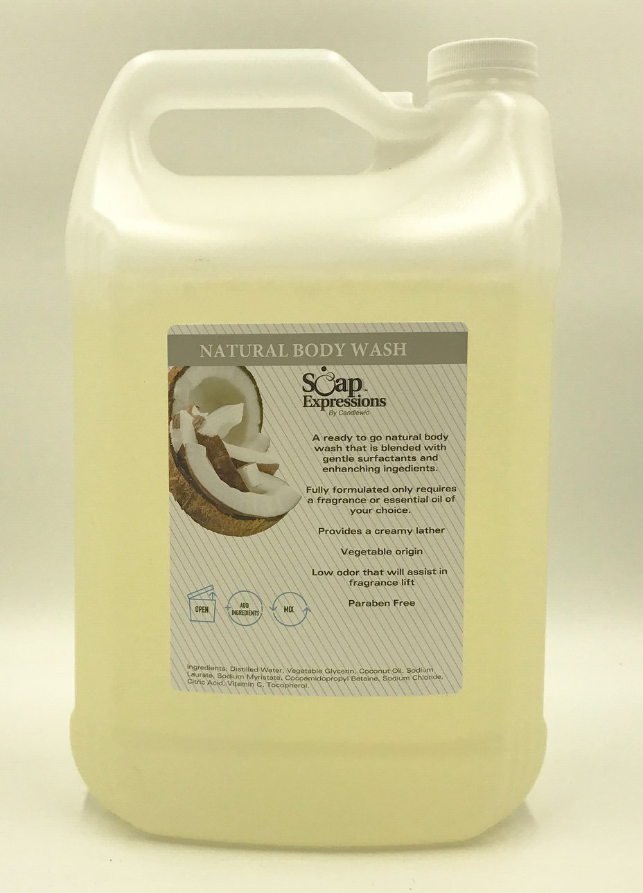 1 Gallon Natural Body Wash for Men & Women - Hydrating, Moisturizing & Gentle Cleanser for Daily Shower, Gym & Post-Workout Use