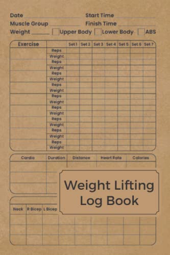 Best Weight Lifting Log Book for Men & Women - Workout Journal & Fitness Tracker | Gym Planner & Progress Tracker - Perfect for Bodybuilding, CrossFit & Home Workouts