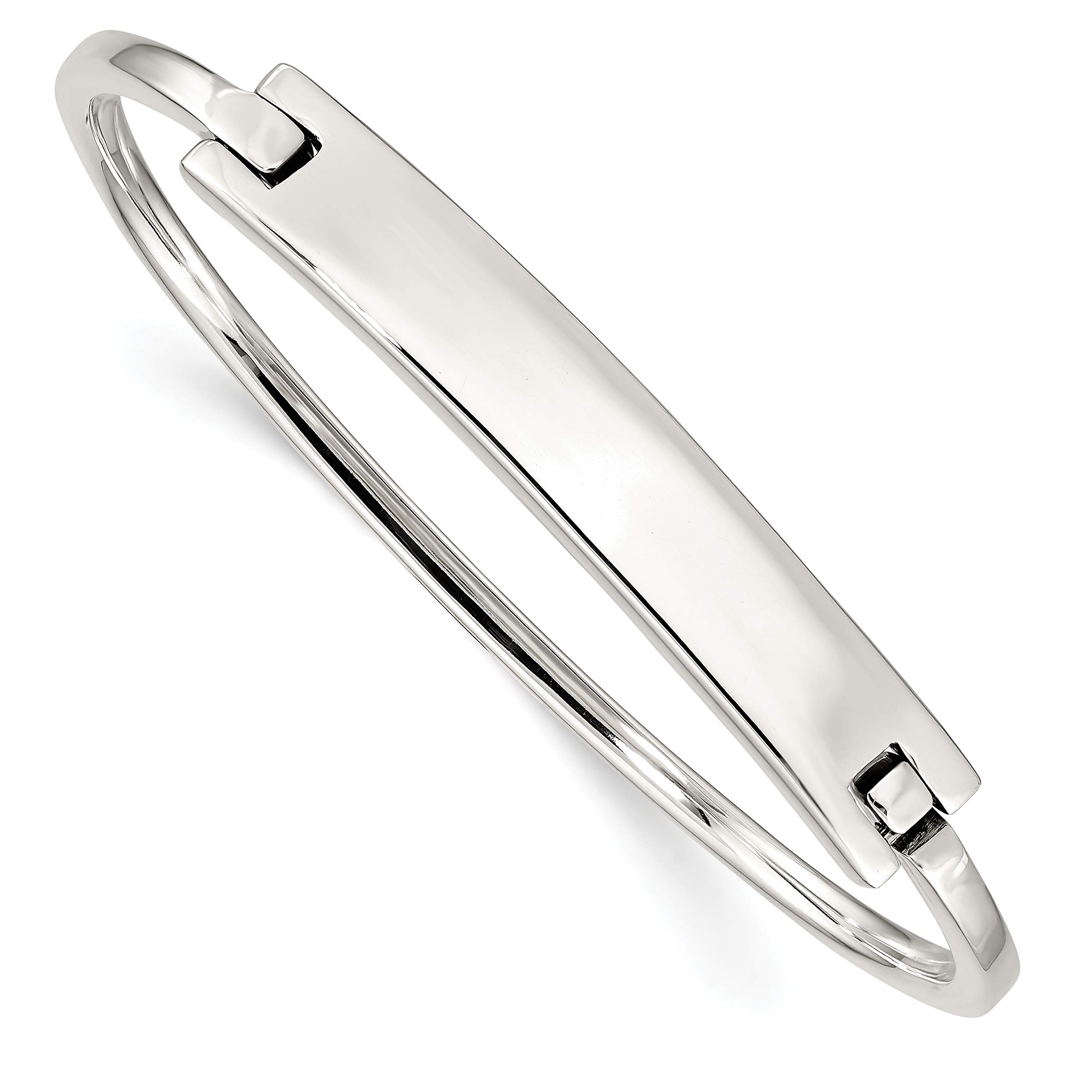 Sterling Silver ID Hinged Bangle Bracelet - Personalized Engraved Name Jewelry for Women - Perfect for Gifts, Anniversaries & Everyday Wear