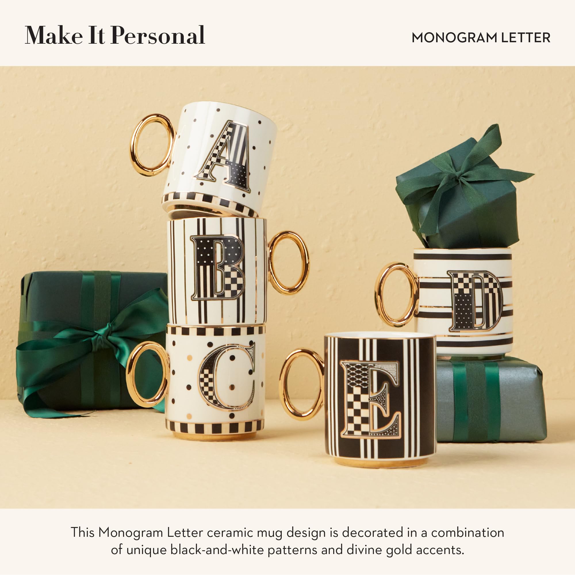 MACKENZIE-CHILDS Decorative Ceramic Coffee Mug with Handle - Elegant Tea Cup for Home & Office Use - Perfect Gift for Coffee Lovers & Tea Enthusiasts