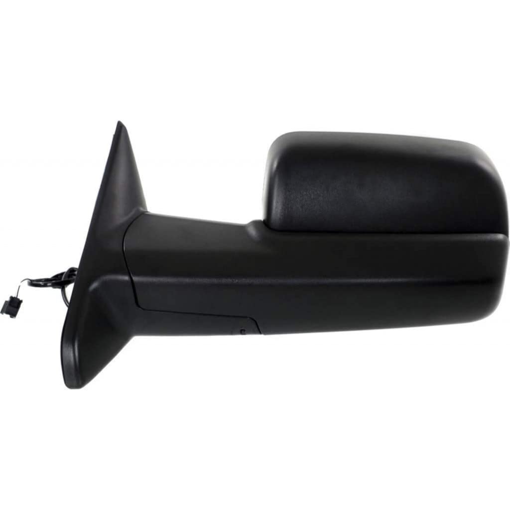 2019-2020 Ram 1500 Classic Driver Side Textured Black Manual Non-Heated Door Mirror with Towing Package (CH1320349, 68142671AF) - Perfect for Towing, Off-Roading & Daily Driving